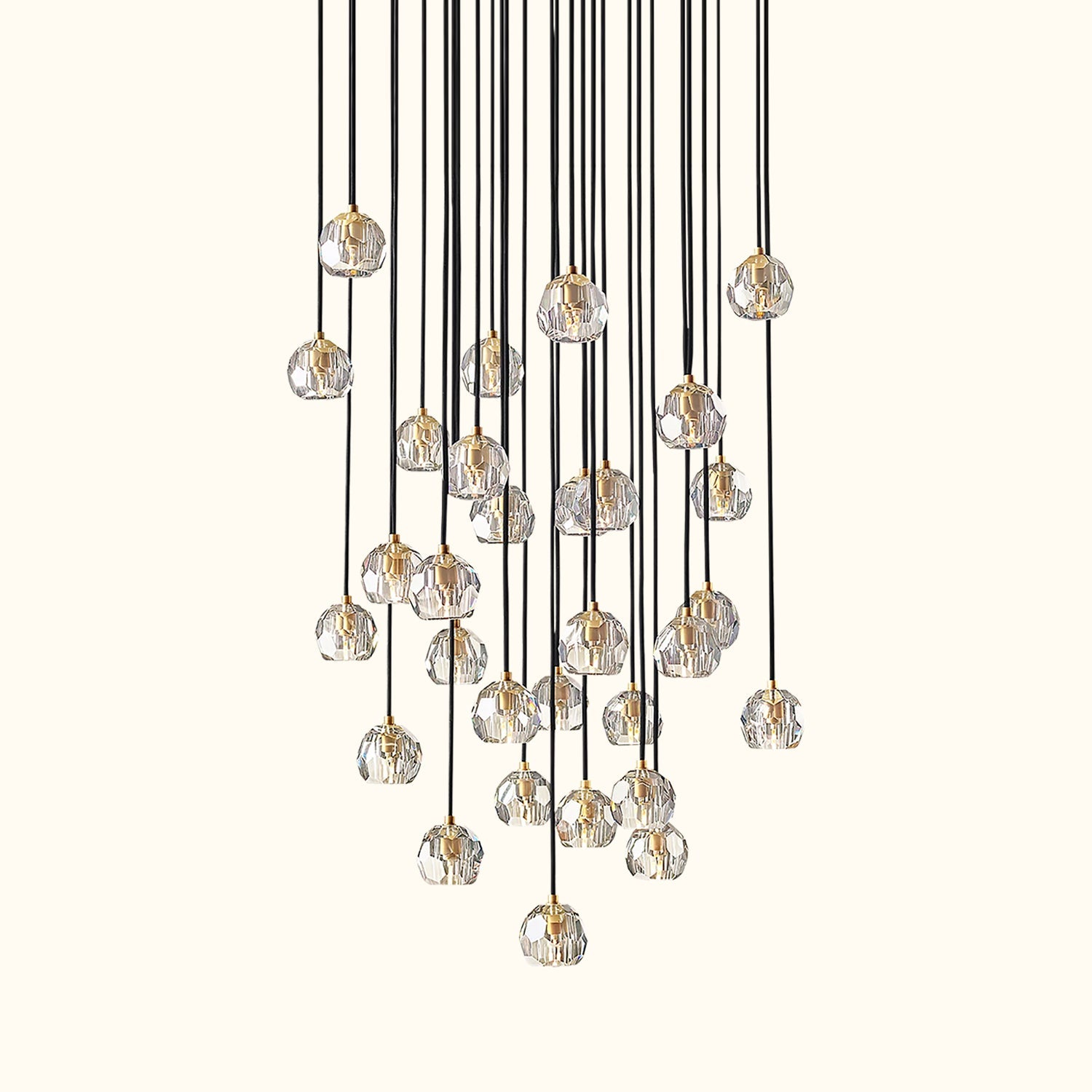 Boule De Cristal Clear Glass Round Cluster Chandelier