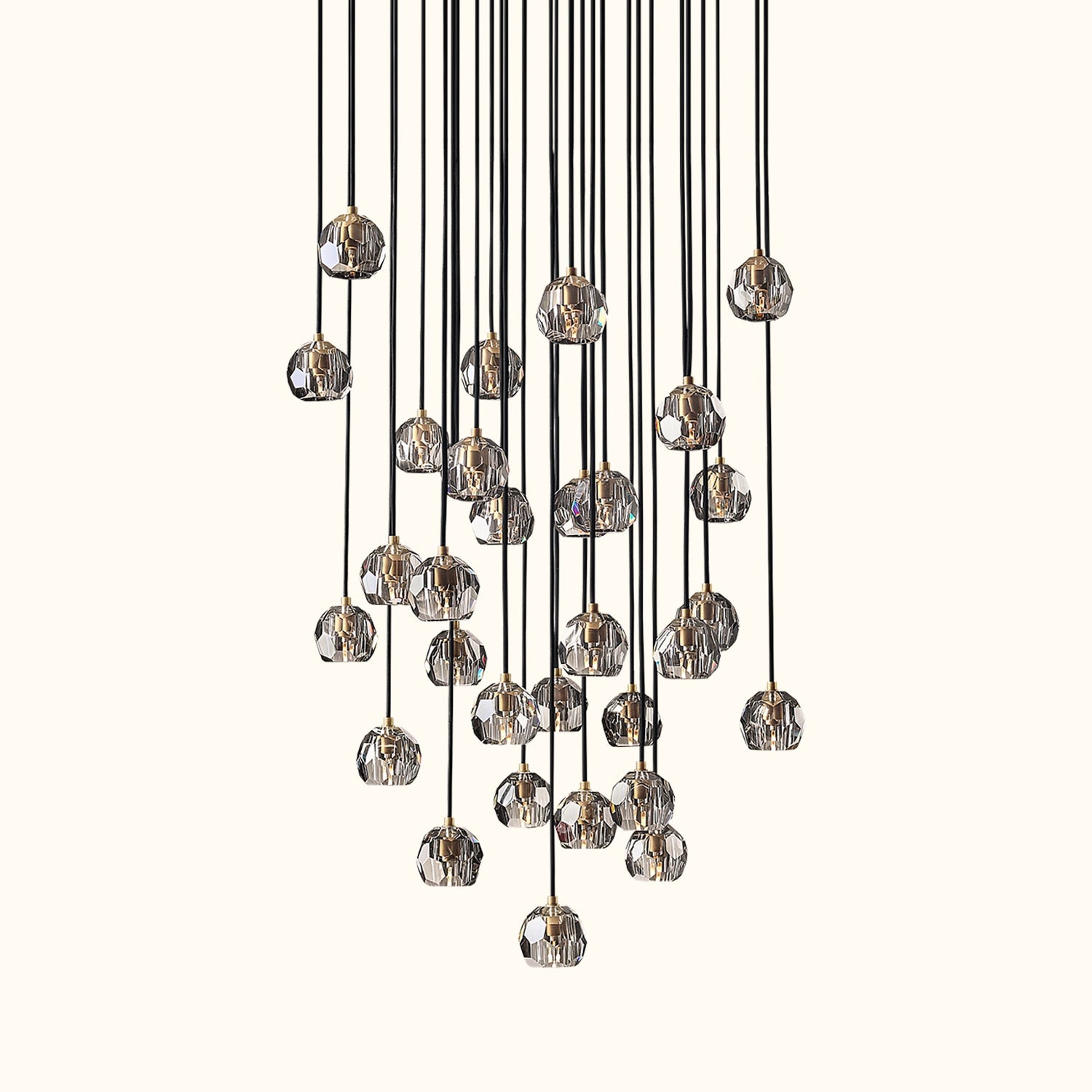 Boule De Cristal Clear Glass Round Cluster Chandelier