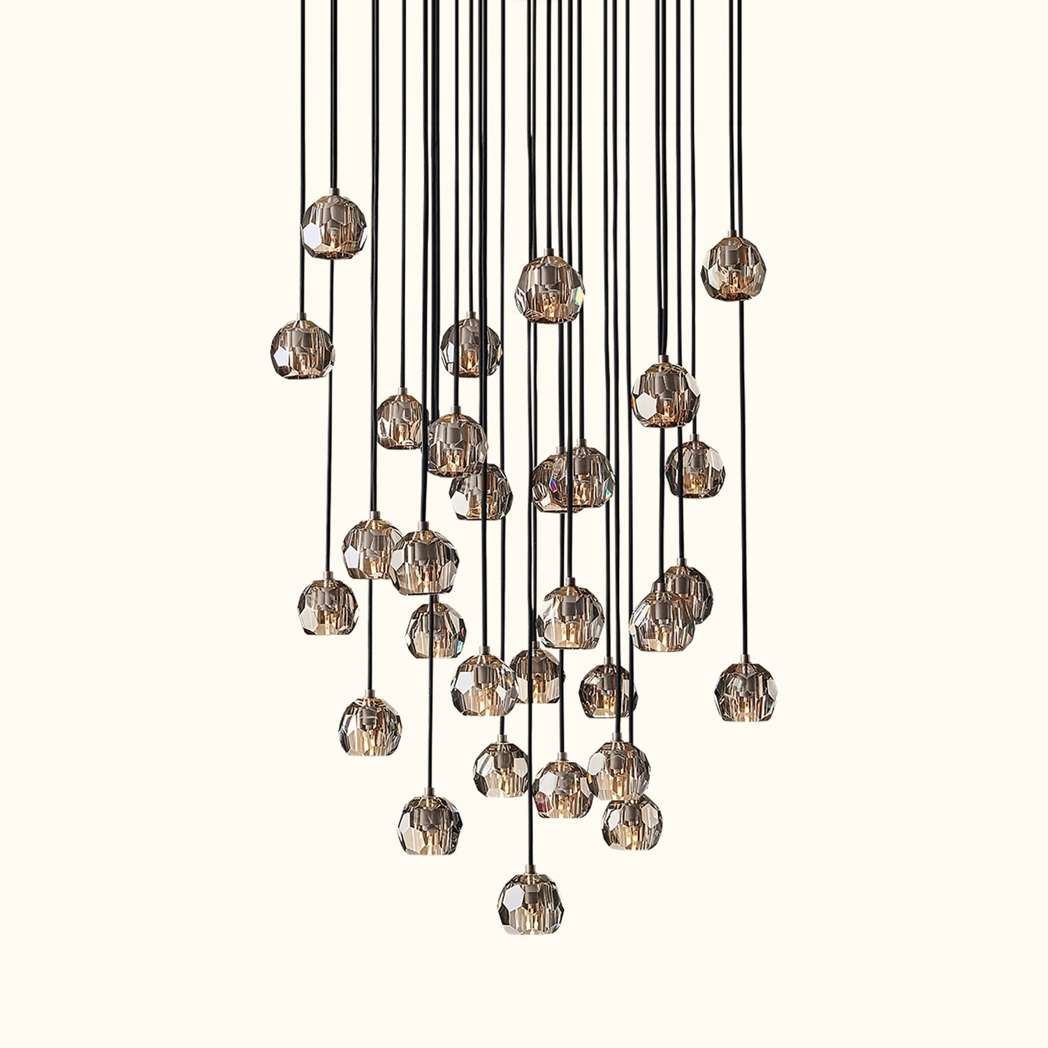 Boule De Cristal Clear Glass Round Cluster Chandelier