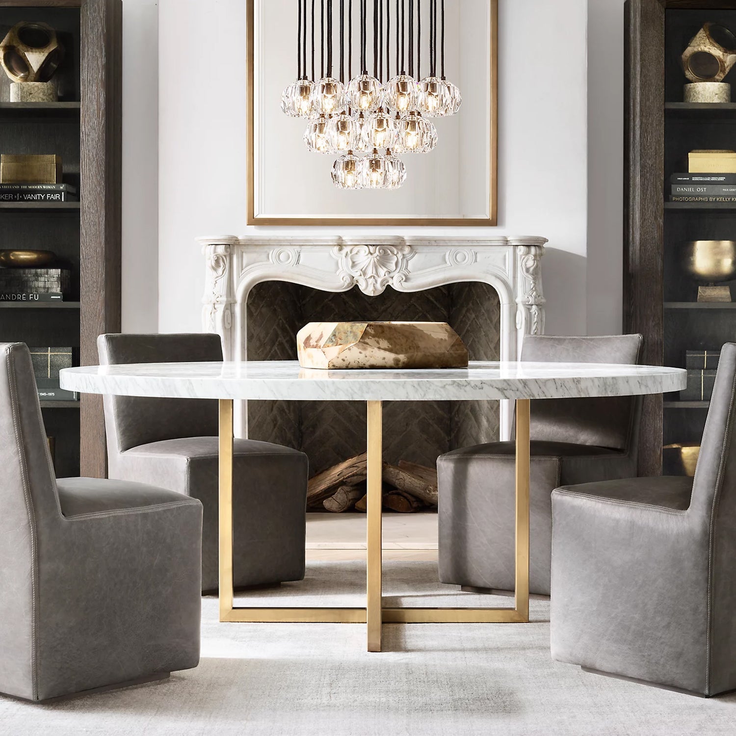 Boule De Cristal Clear Glass Round Cluster Chandelier