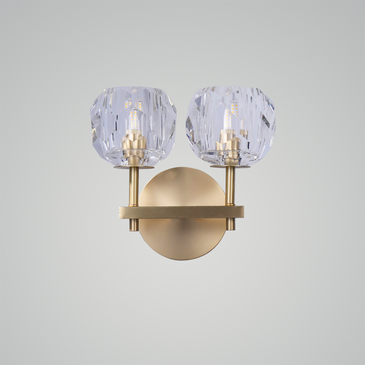 Boule De Cristal Clear Glass Sconce
