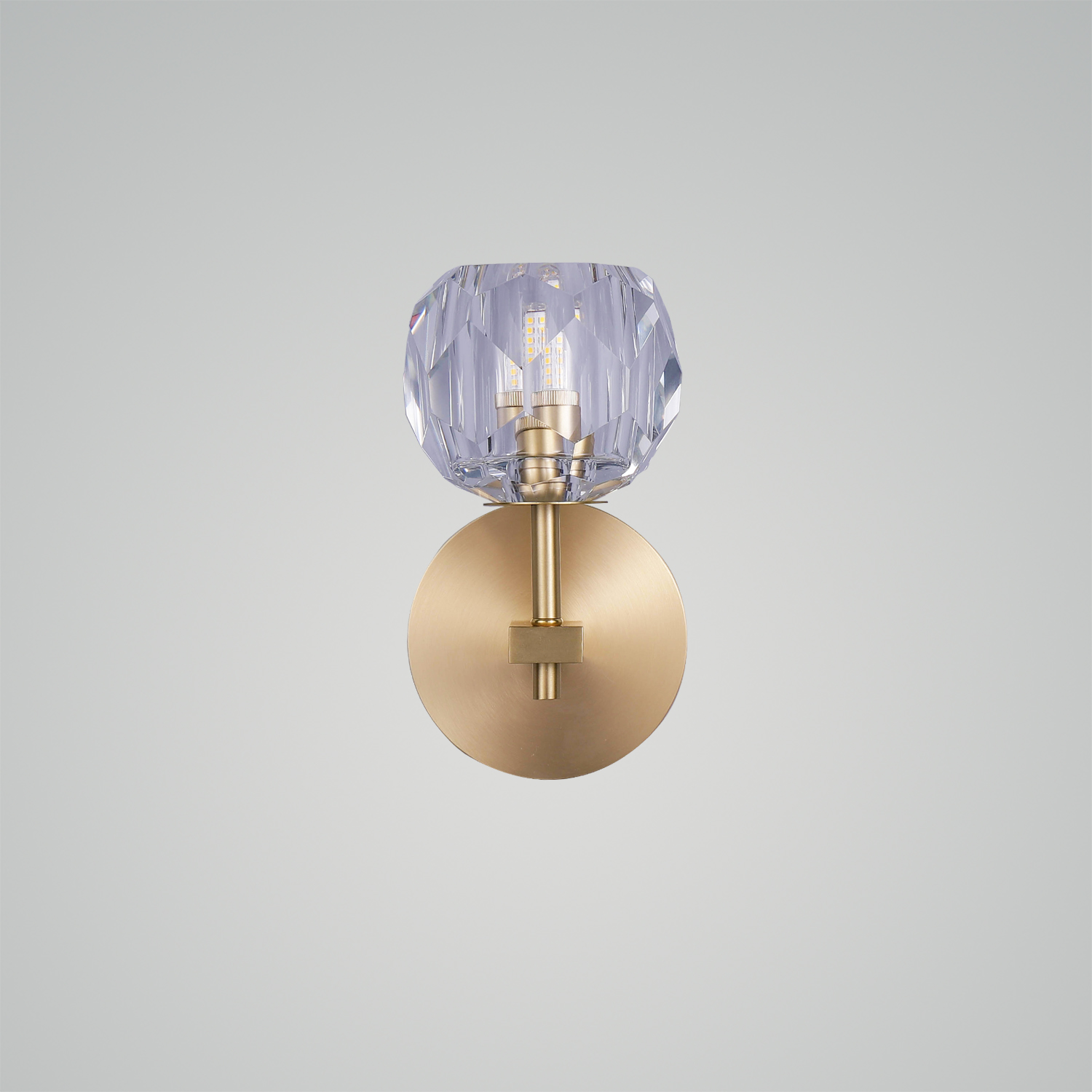 Boule De Cristal Clear Glass Sconce