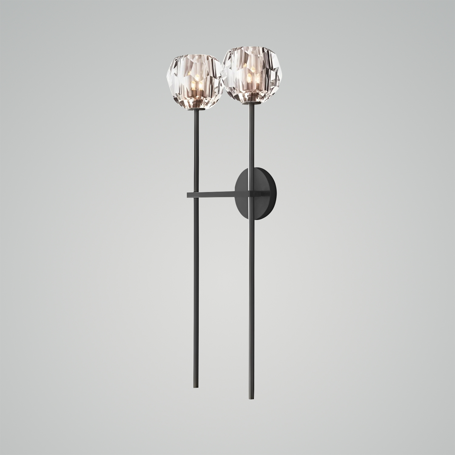 Boule de Cristal Clear Glass Grand Sconce