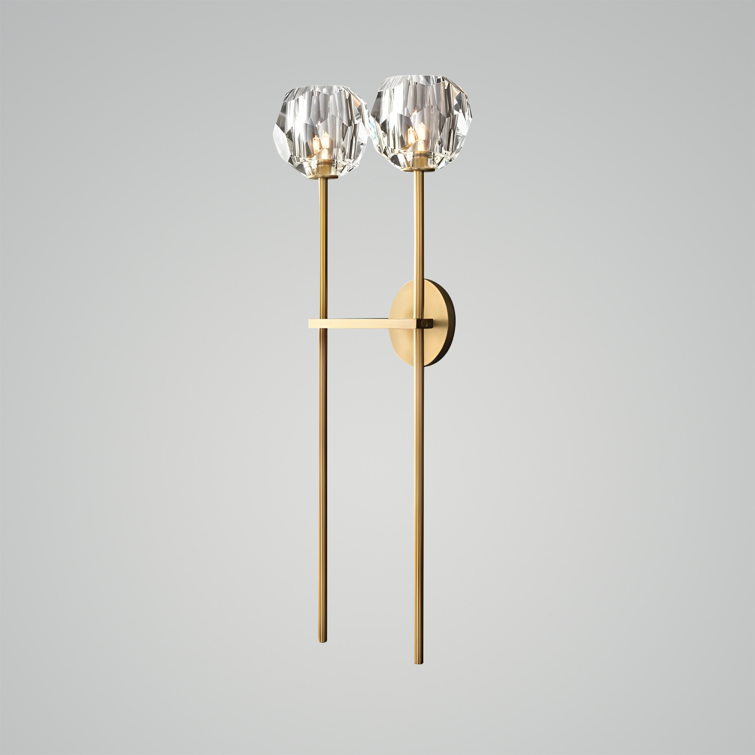 Boule de Cristal Clear Glass Grand Sconce