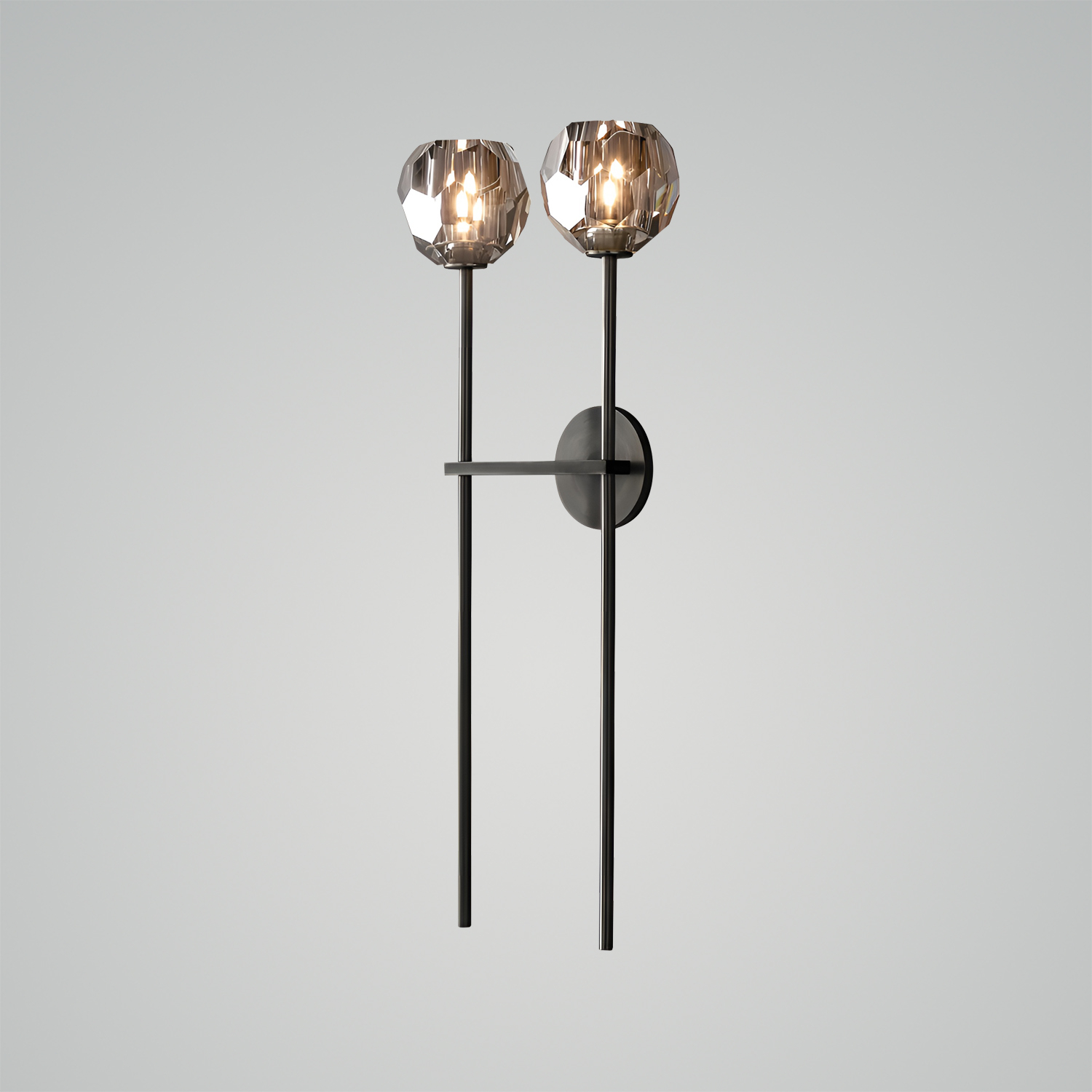 Boule de Cristal Clear Glass Grand Sconce