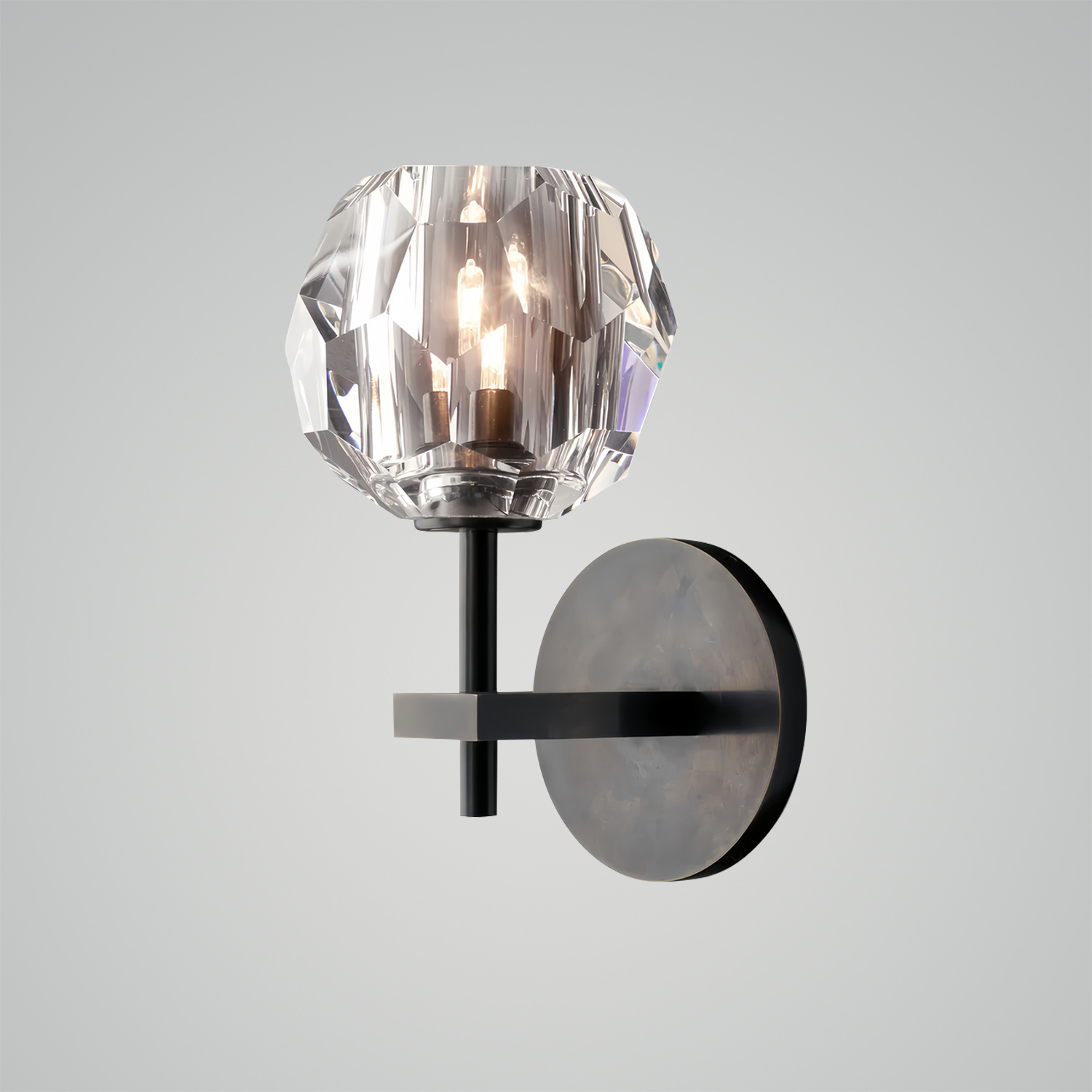 Boule de Cristal Clear Glass Sconce 01