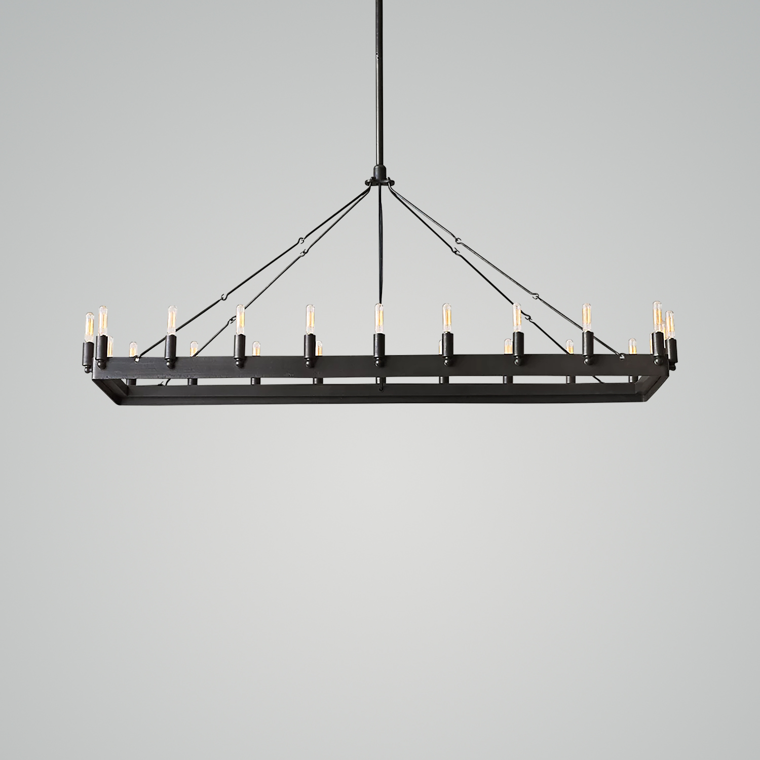 Camino Vintage Candelabra Rectangular Chandelier