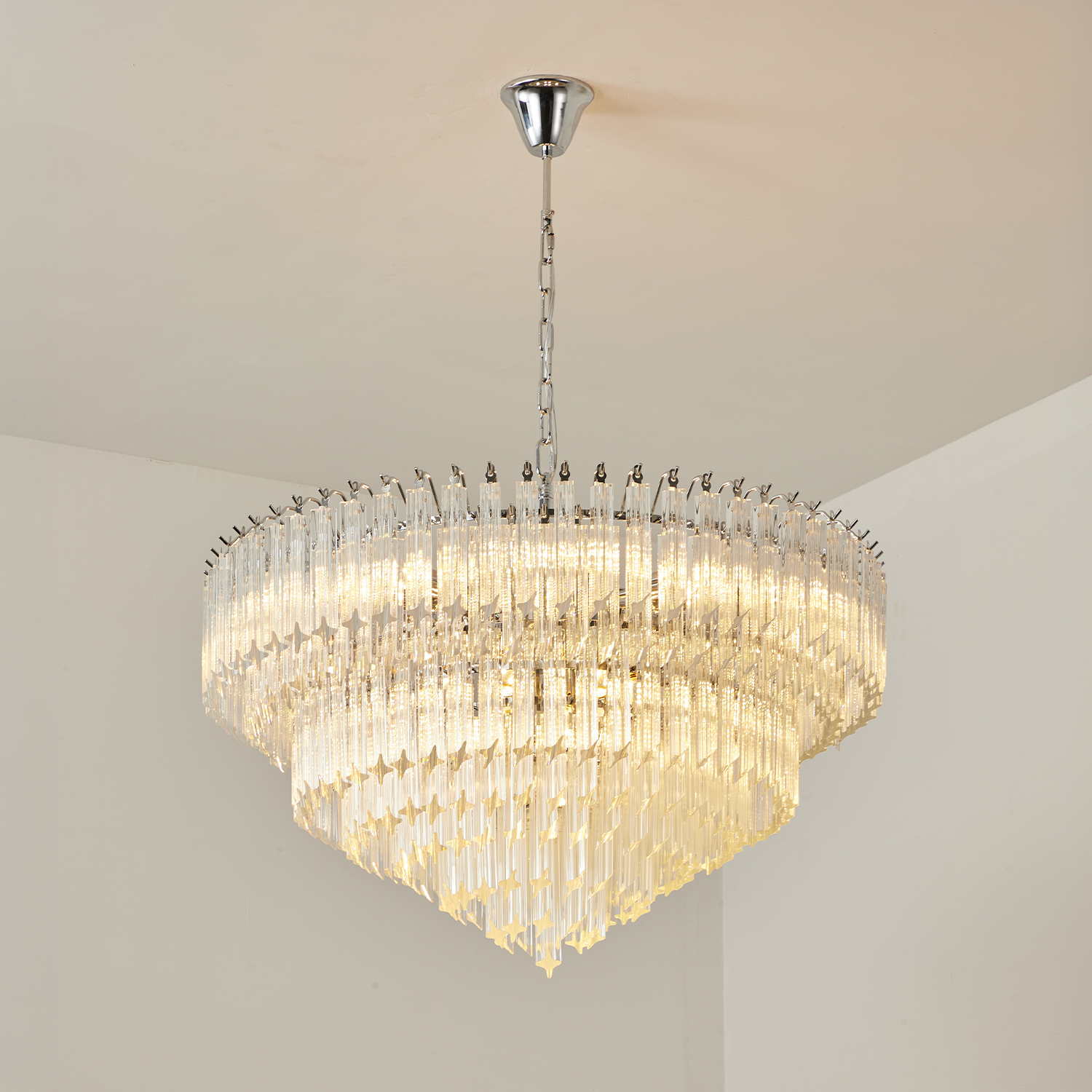 Cascade Crystal Glass Waterfall Chandelier