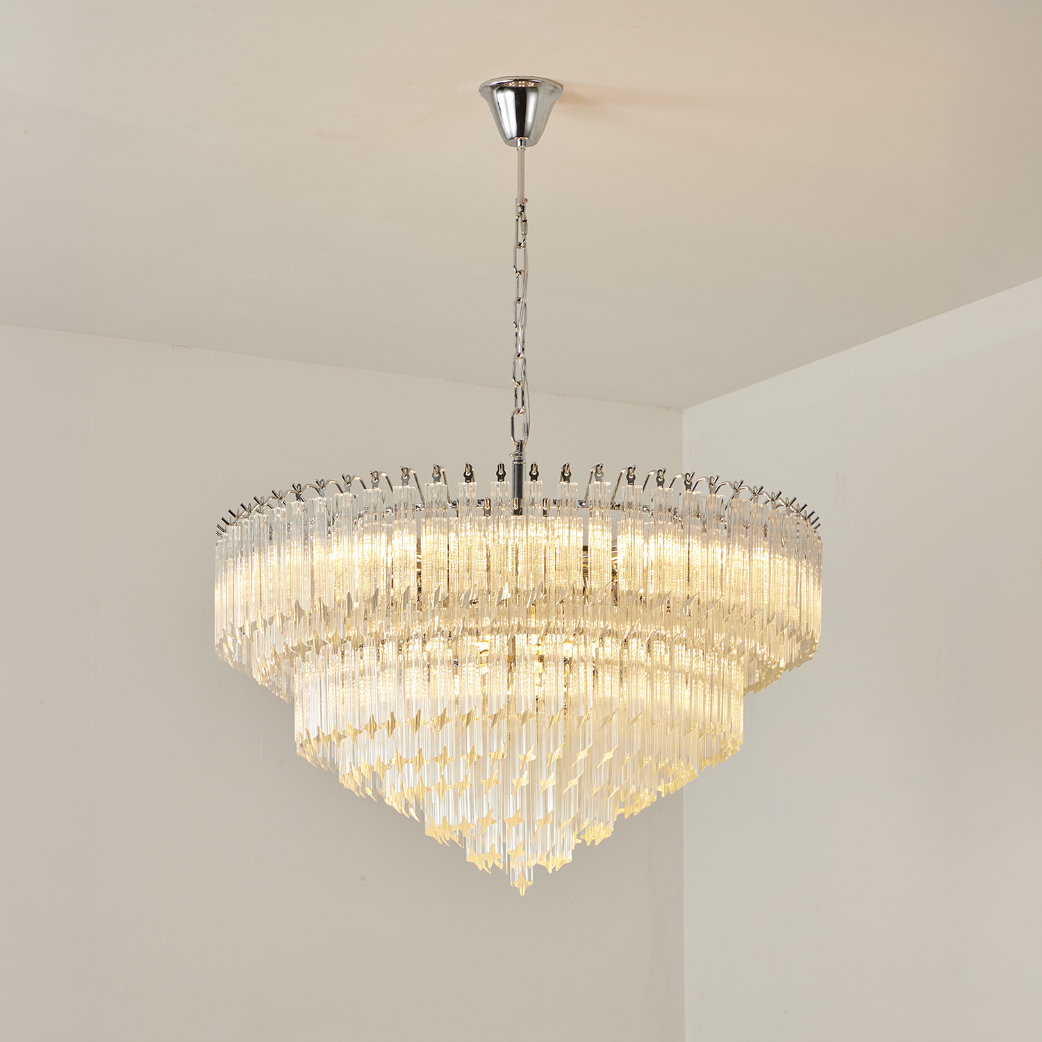 Cascade Crystal Glass Waterfall Chandelier