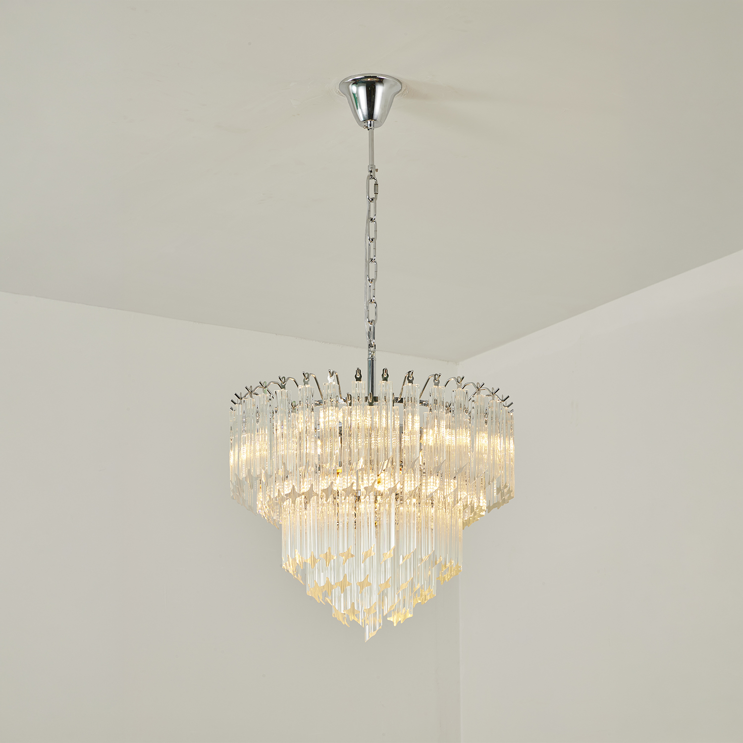Cascade Crystal Glass Waterfall Chandelier