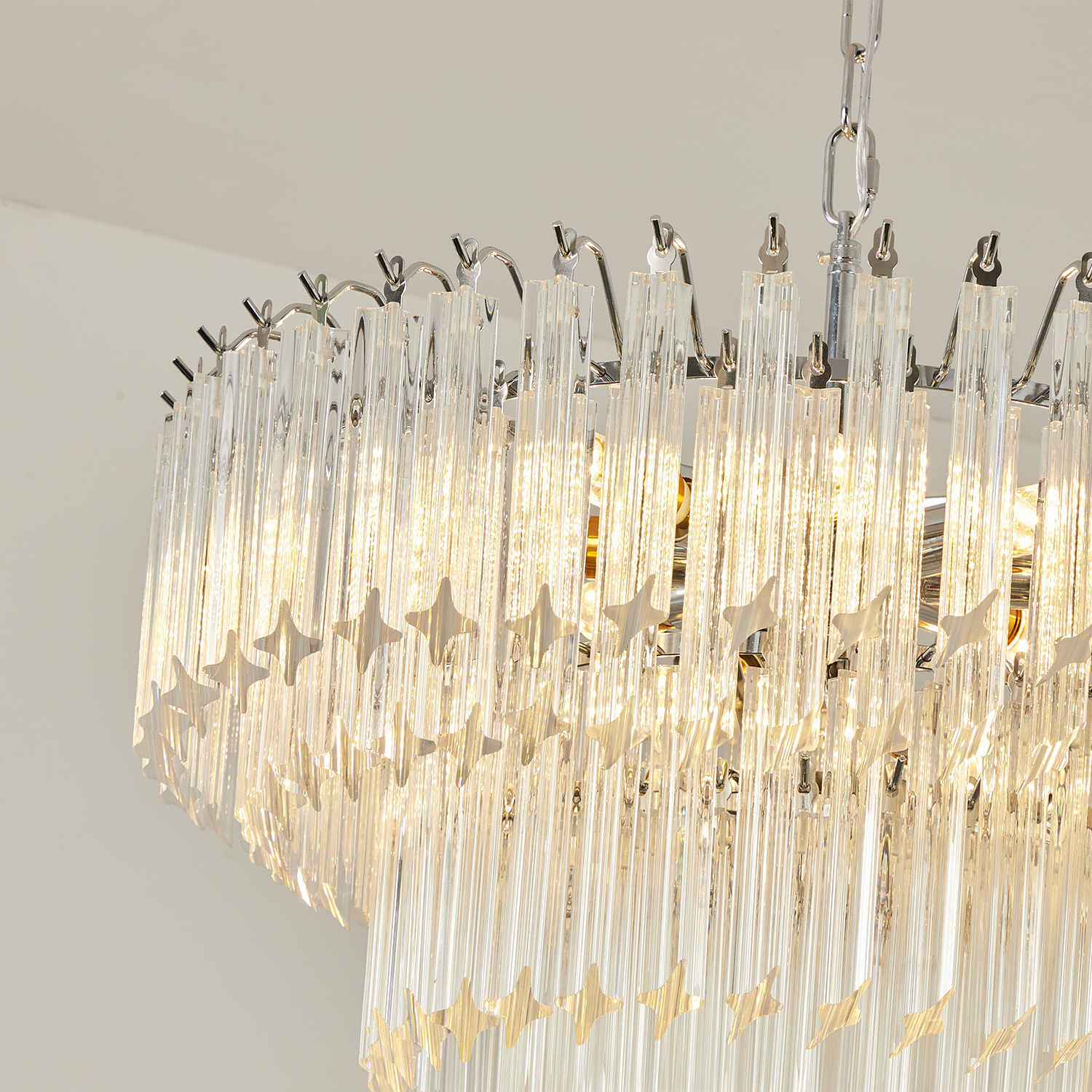 Cascade Crystal Glass Waterfall Chandelier