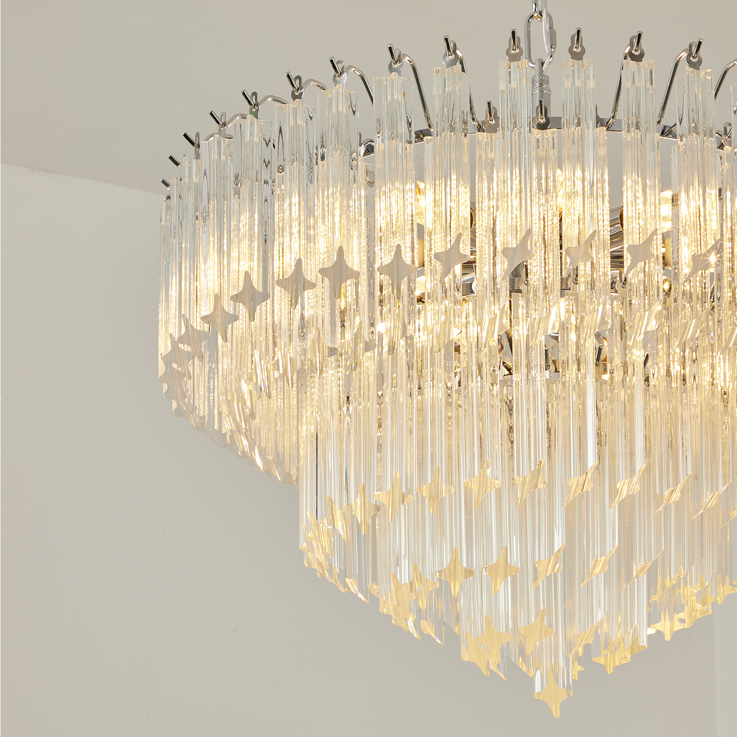 Cascade Crystal Glass Waterfall Chandelier