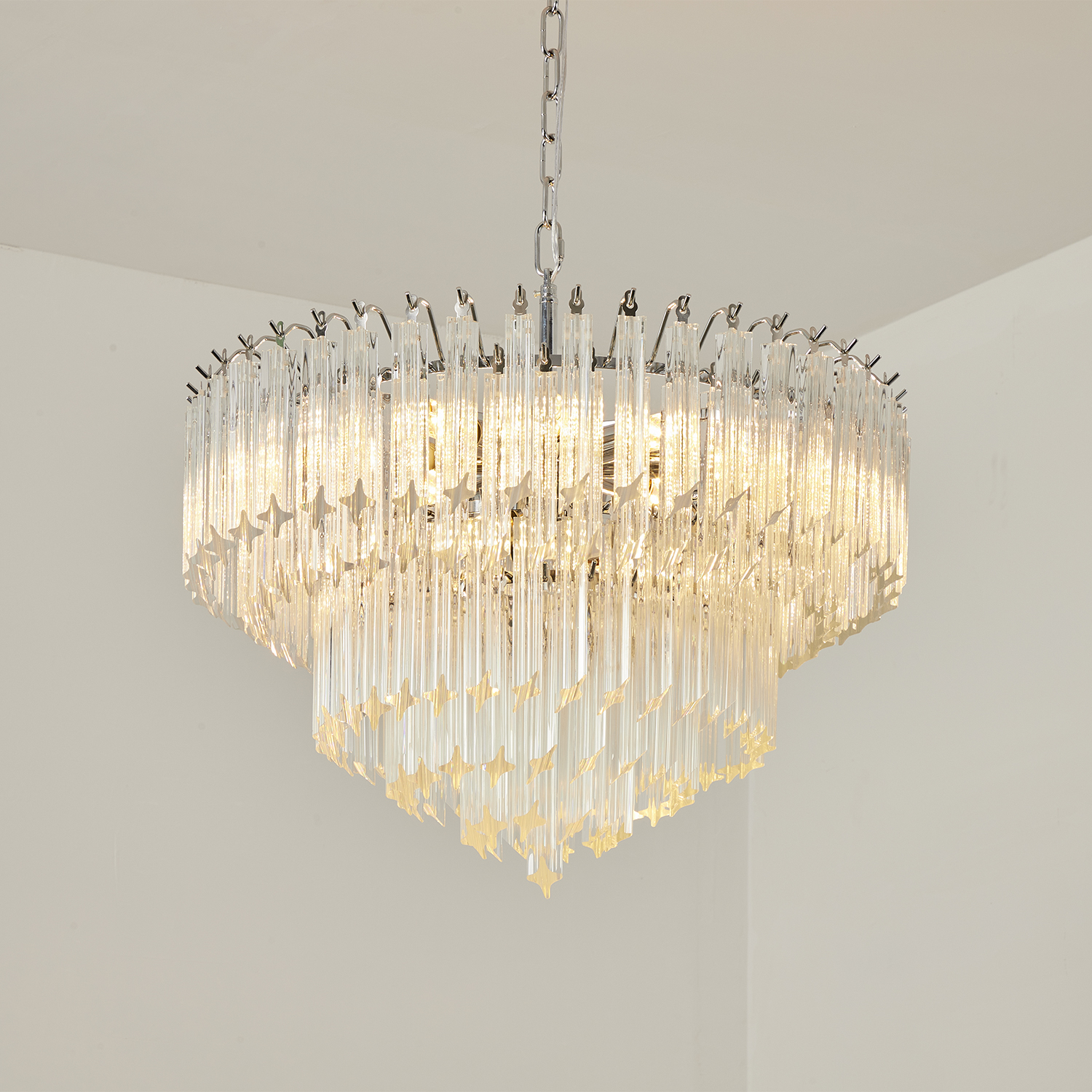 Cascade Crystal Glass Waterfall Chandelier