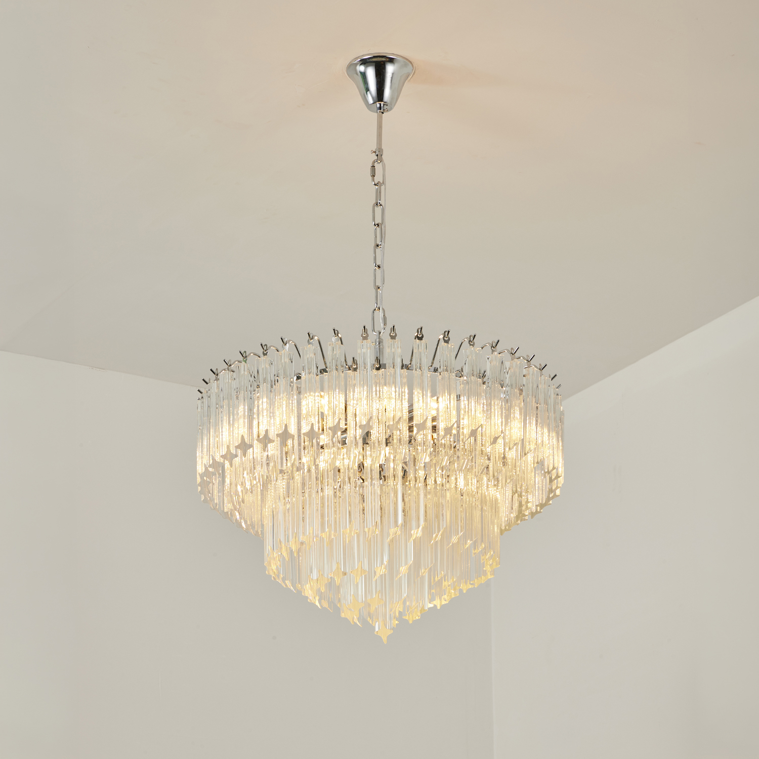 Cascade Crystal Glass Waterfall Chandelier