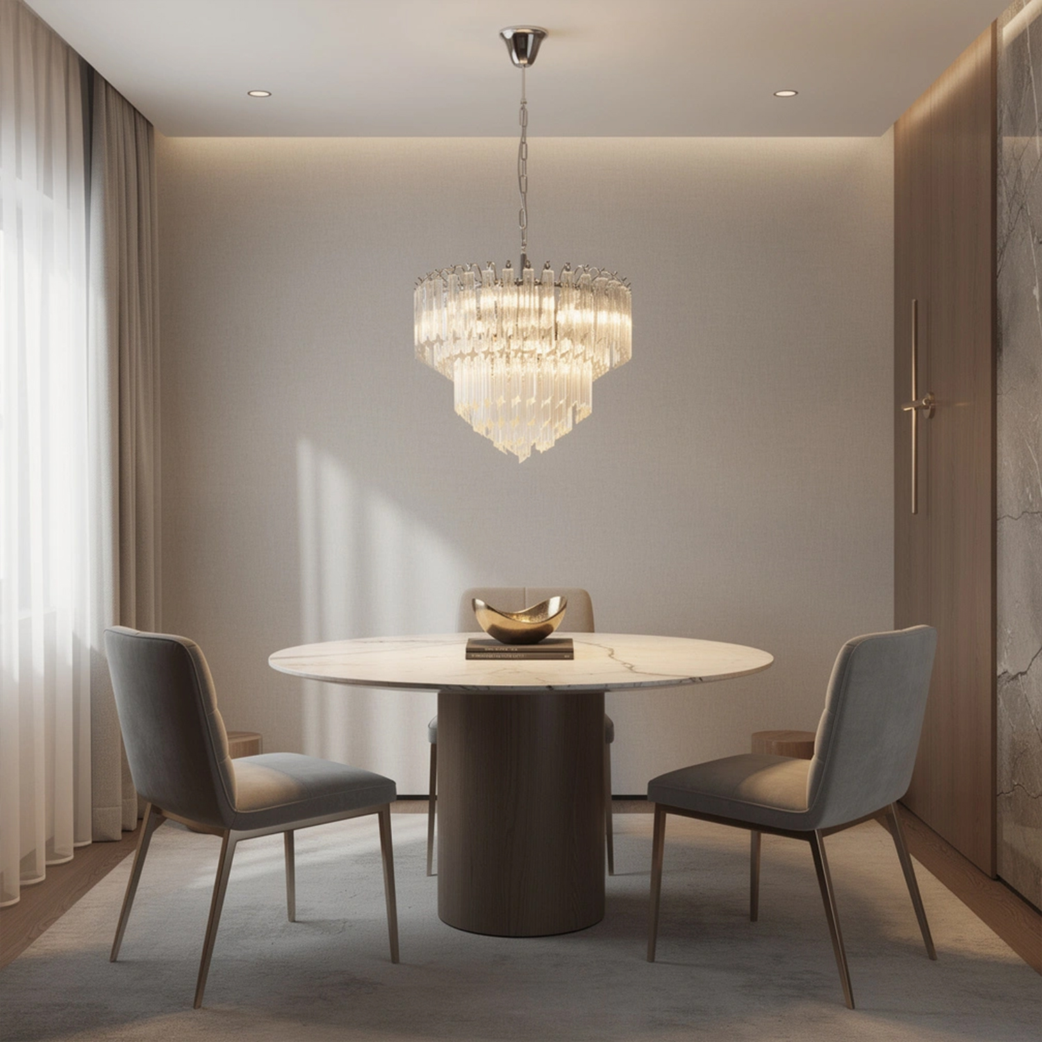 Cascade Crystal Glass Waterfall Chandelier