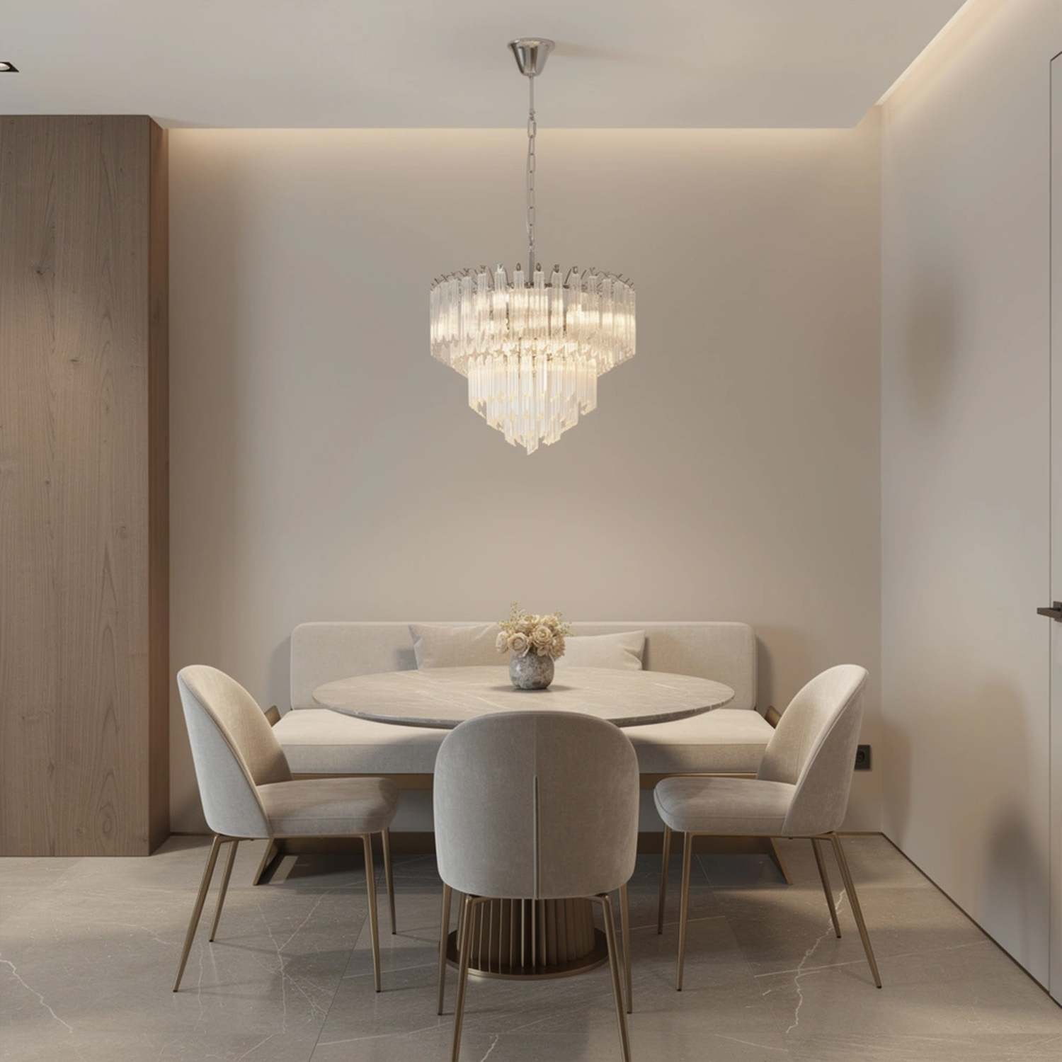 Cascade Crystal Glass Waterfall Chandelier