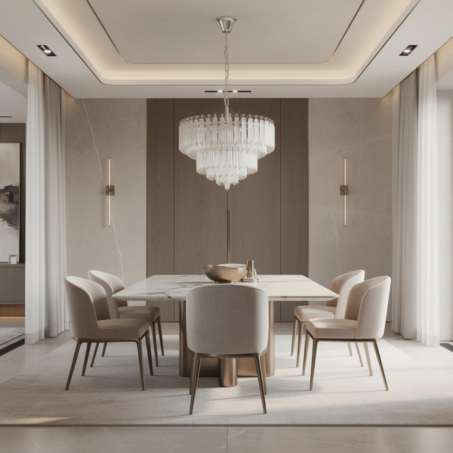Cascade Crystal Glass Waterfall Chandelier