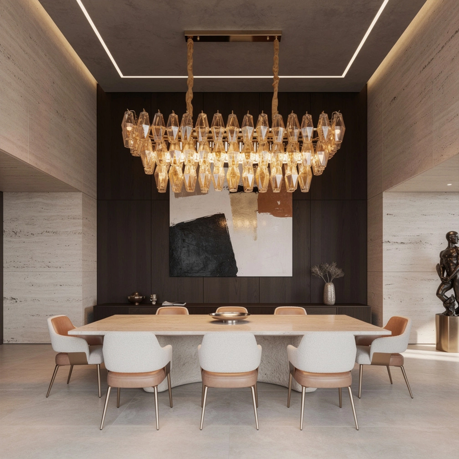 Chiara Rectangular Chandelier39.4”