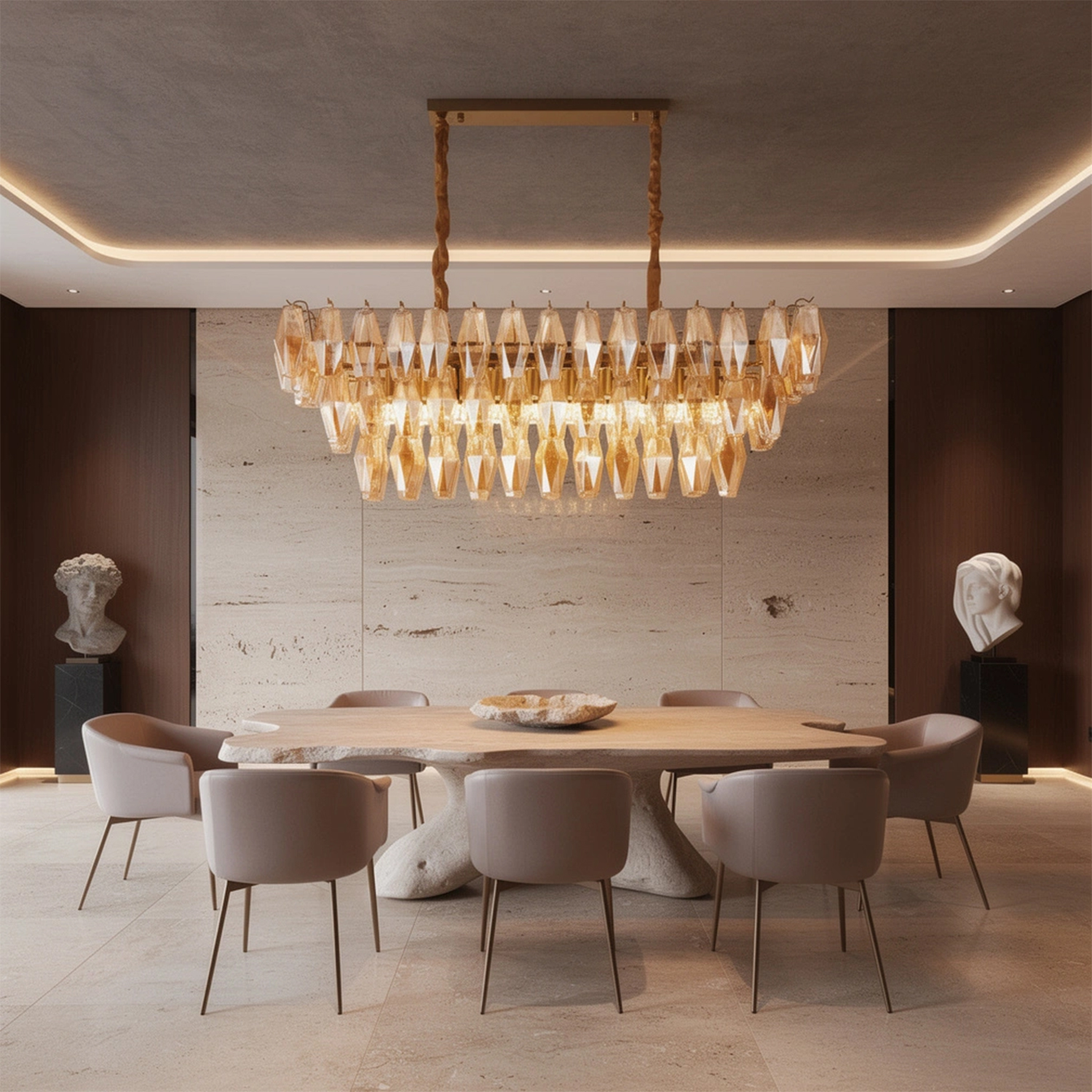 Chiara Rectangular Chandelier39.4”