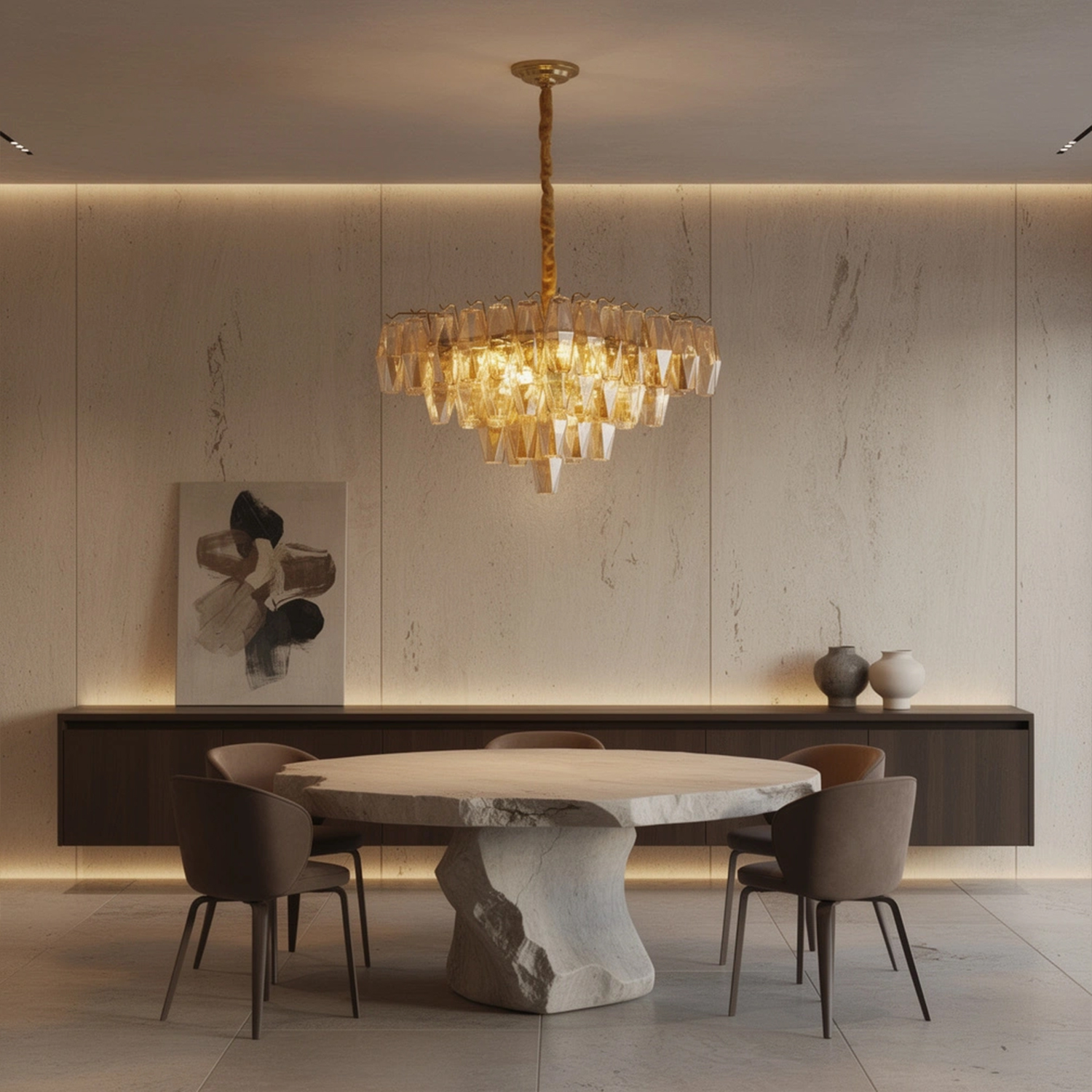 Chiara Square Chandelier19.7"