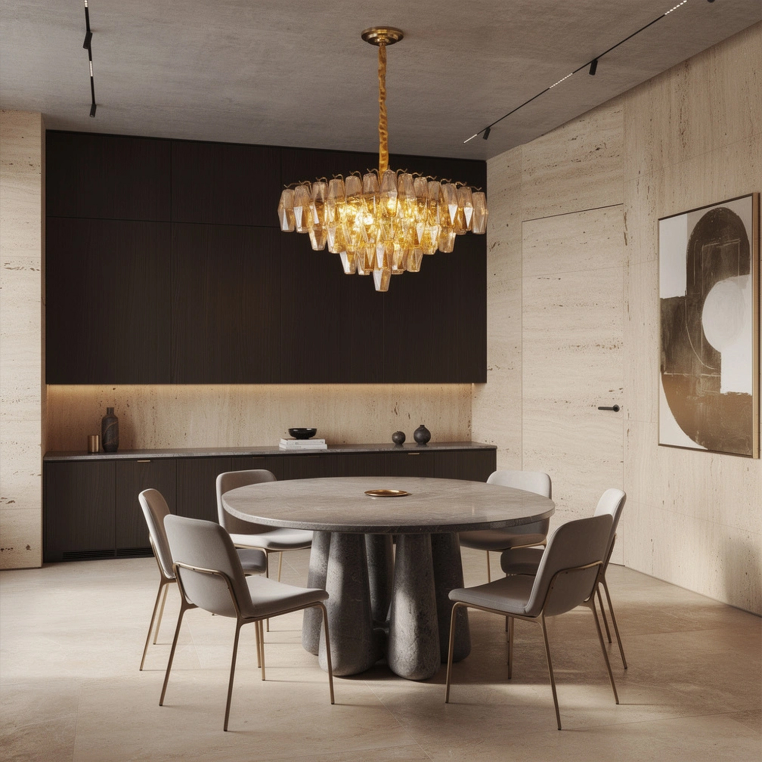 Chiara Square Chandelier19.7"