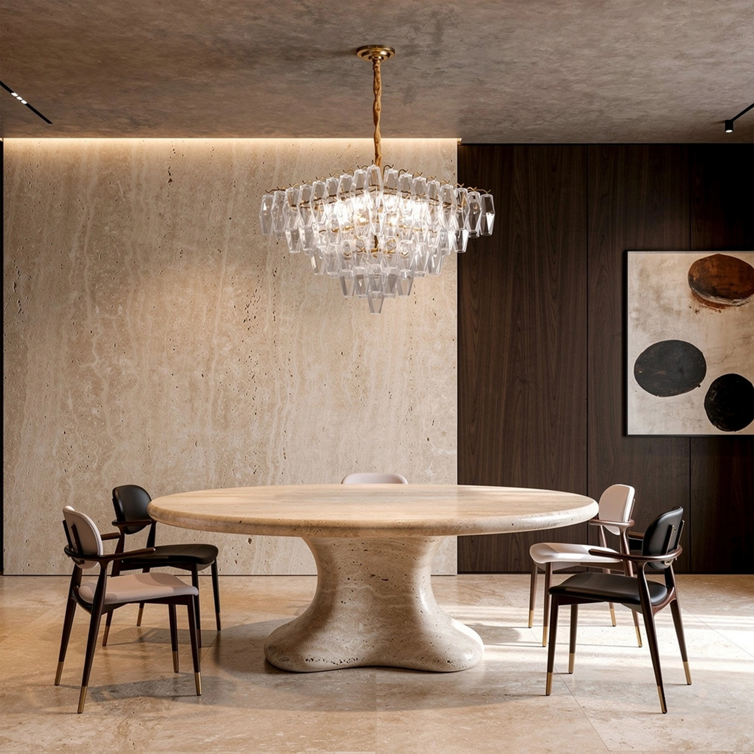 Chiara Square Chandelier23.6"