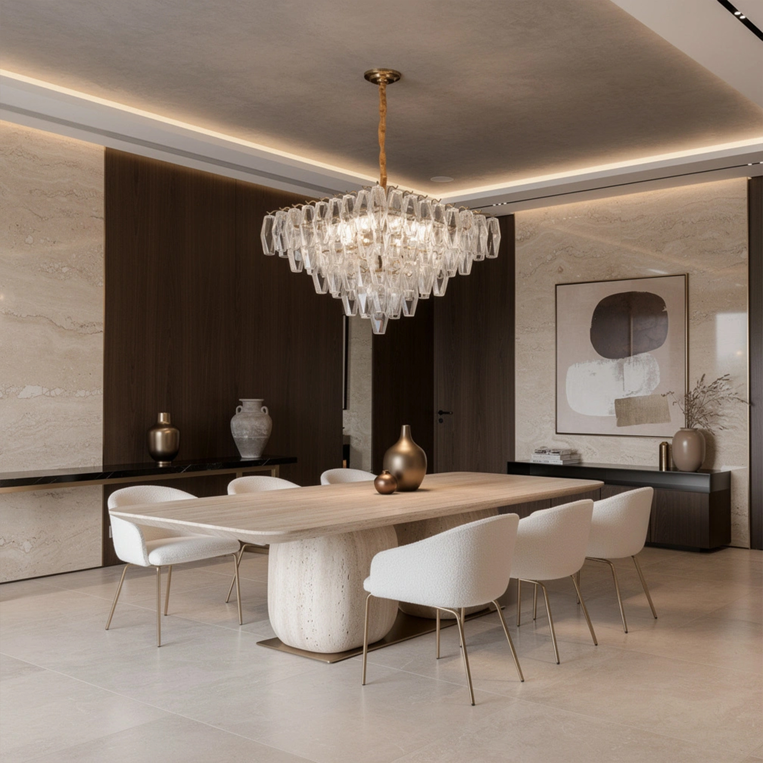 Chiara Square Chandelier23.6"