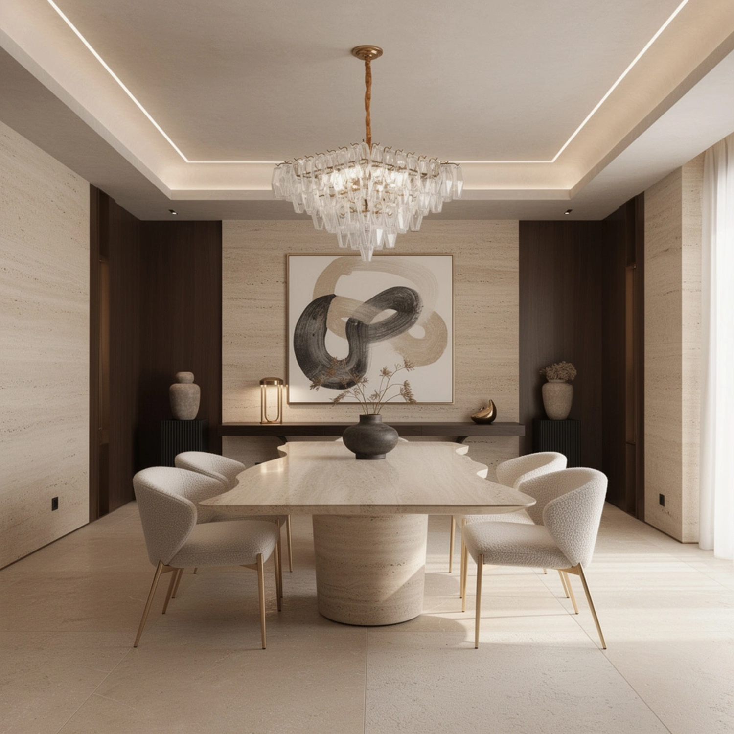 Chiara Square Chandelier23.6"
