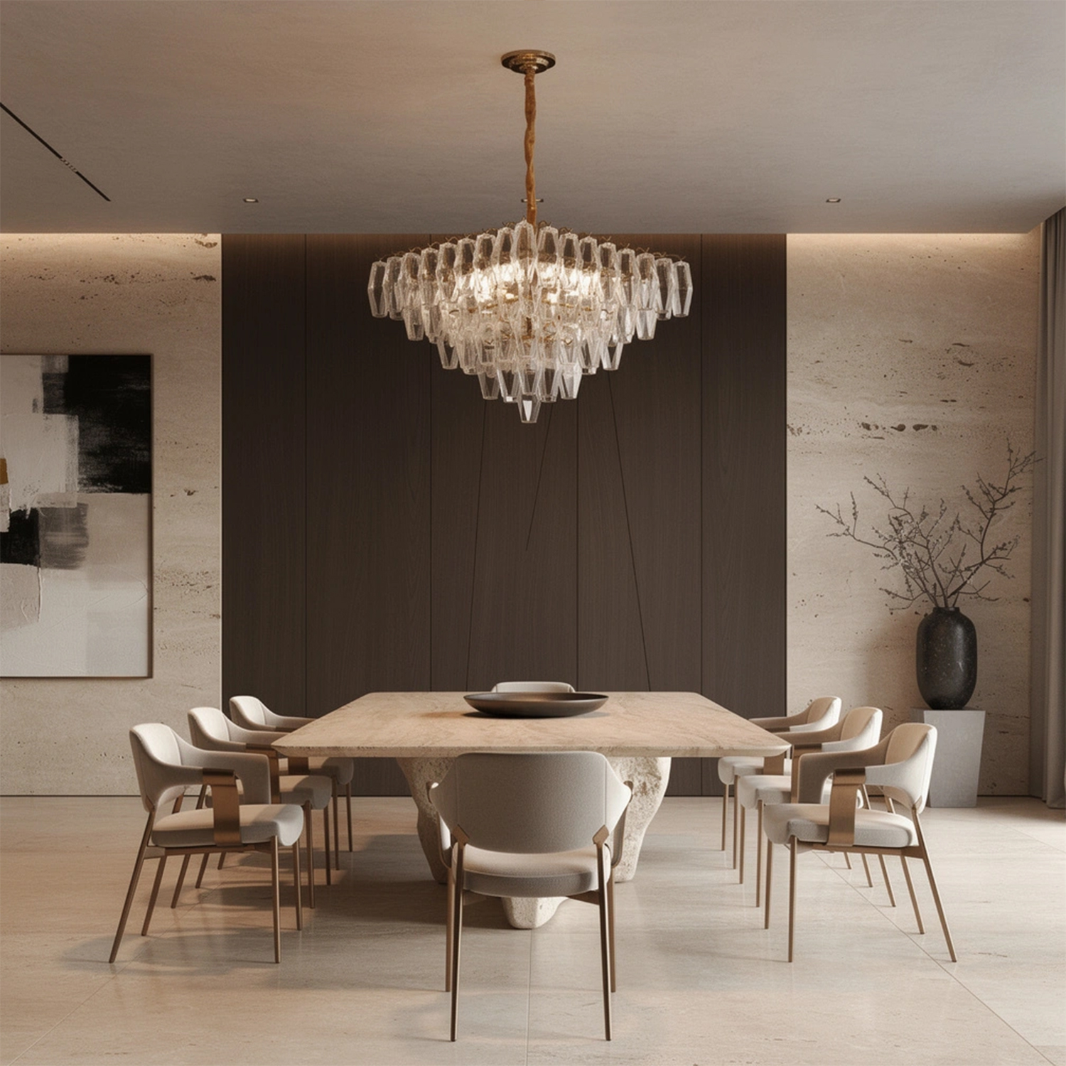 Chiara Square Chandelier23.6"
