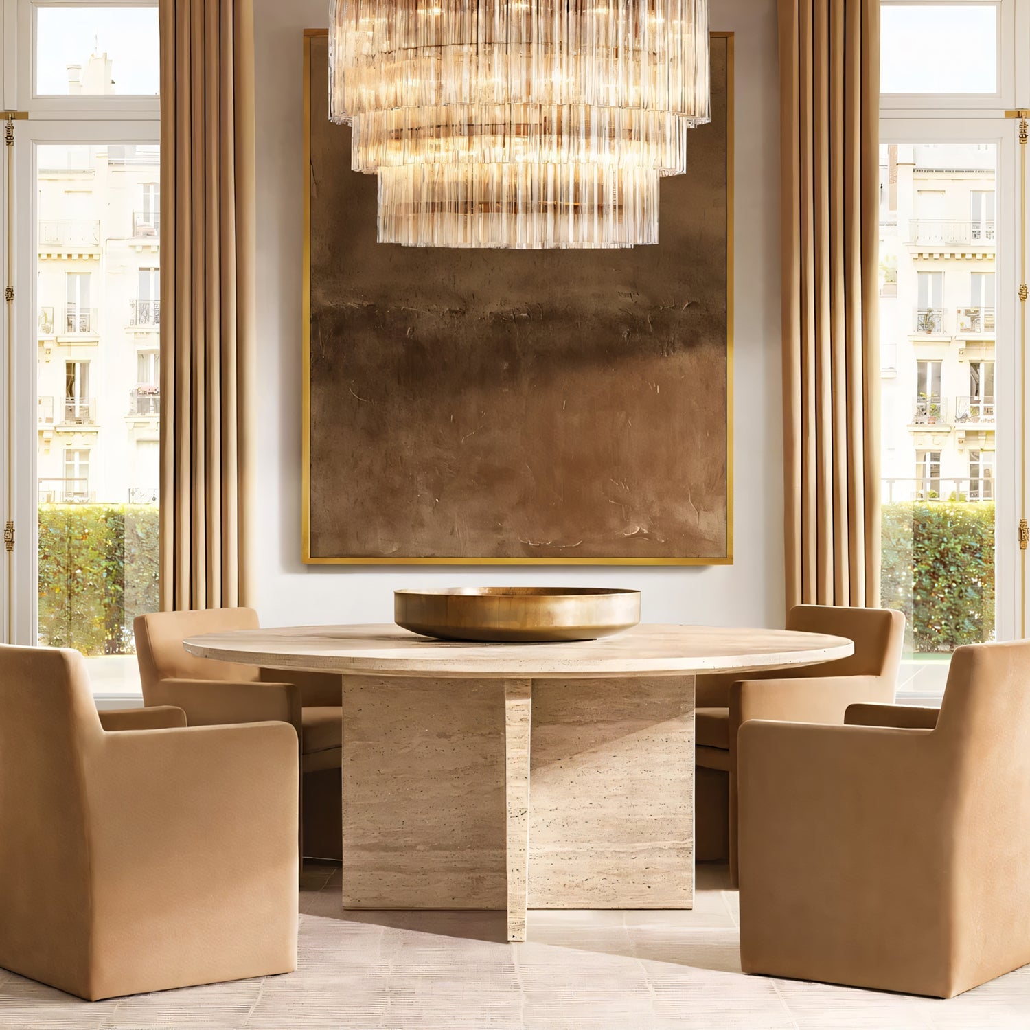 Cielo Three-Tier Round Chandelier