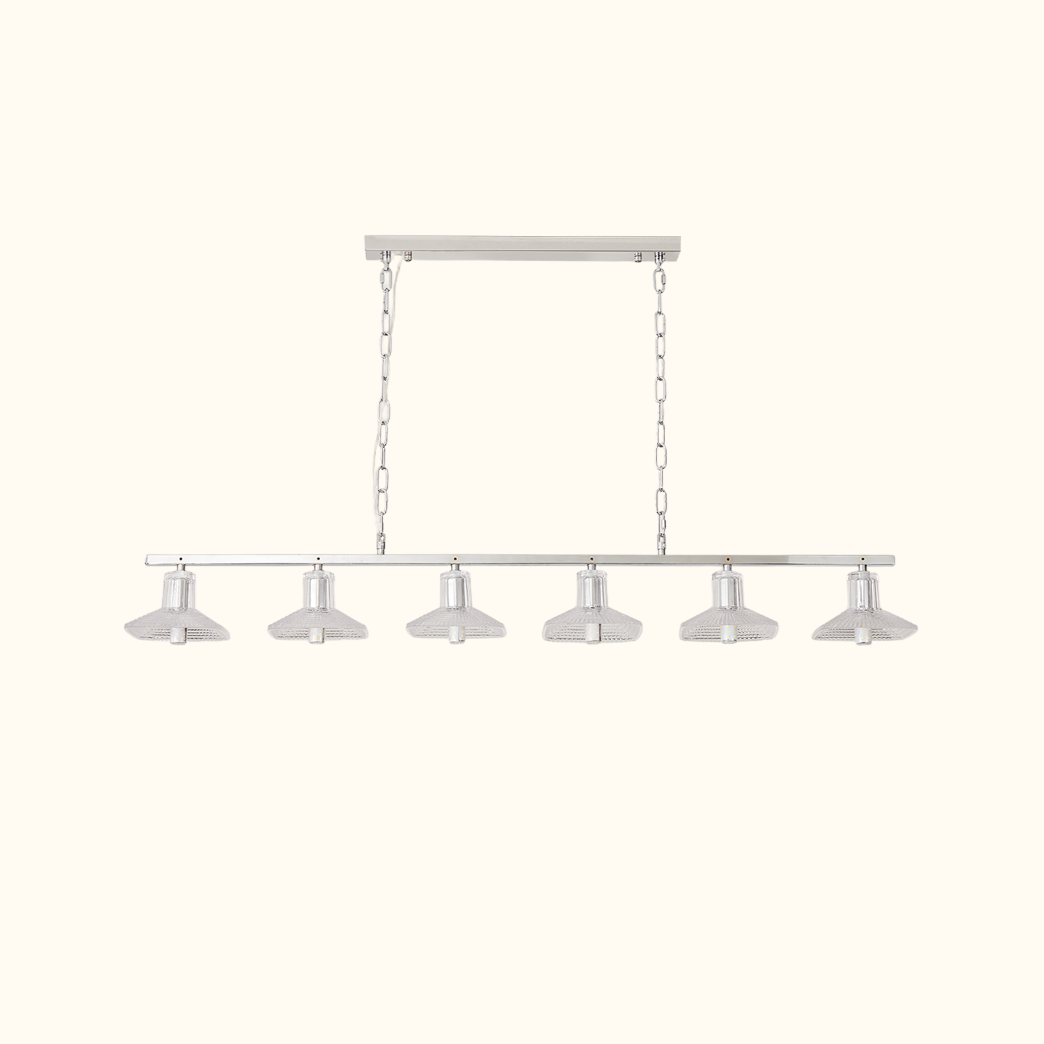 Clear Crystal Linear Pendant Light by Carl 1960s