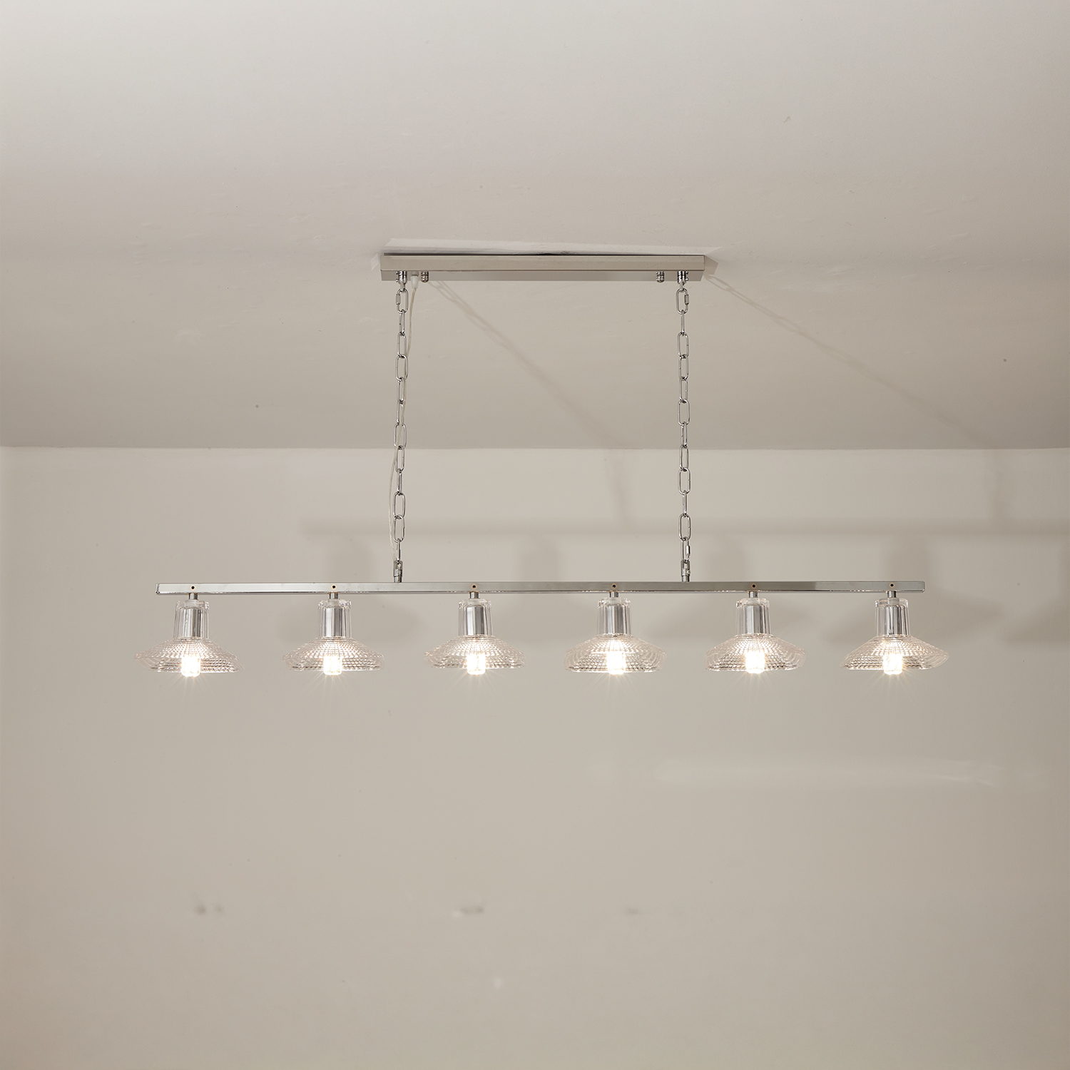 Clear Crystal Linear Pendant Light by Carl 1960s
