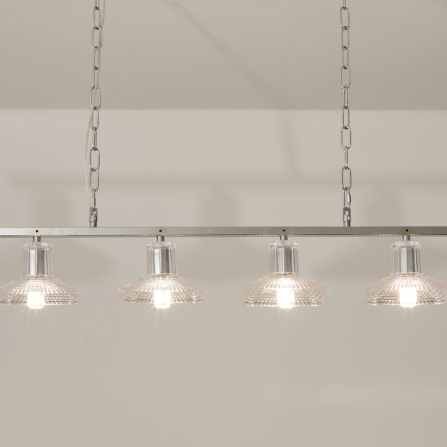 Clear Crystal Linear Pendant Light by Carl 1960s