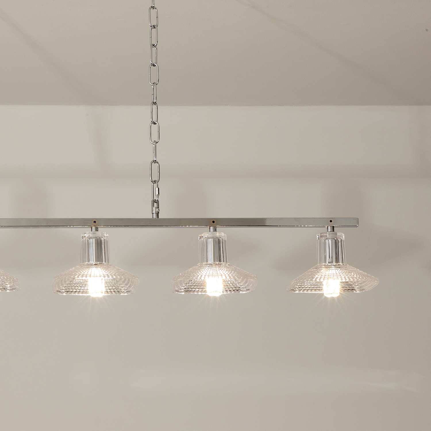Clear Crystal Linear Pendant Light by Carl 1960s