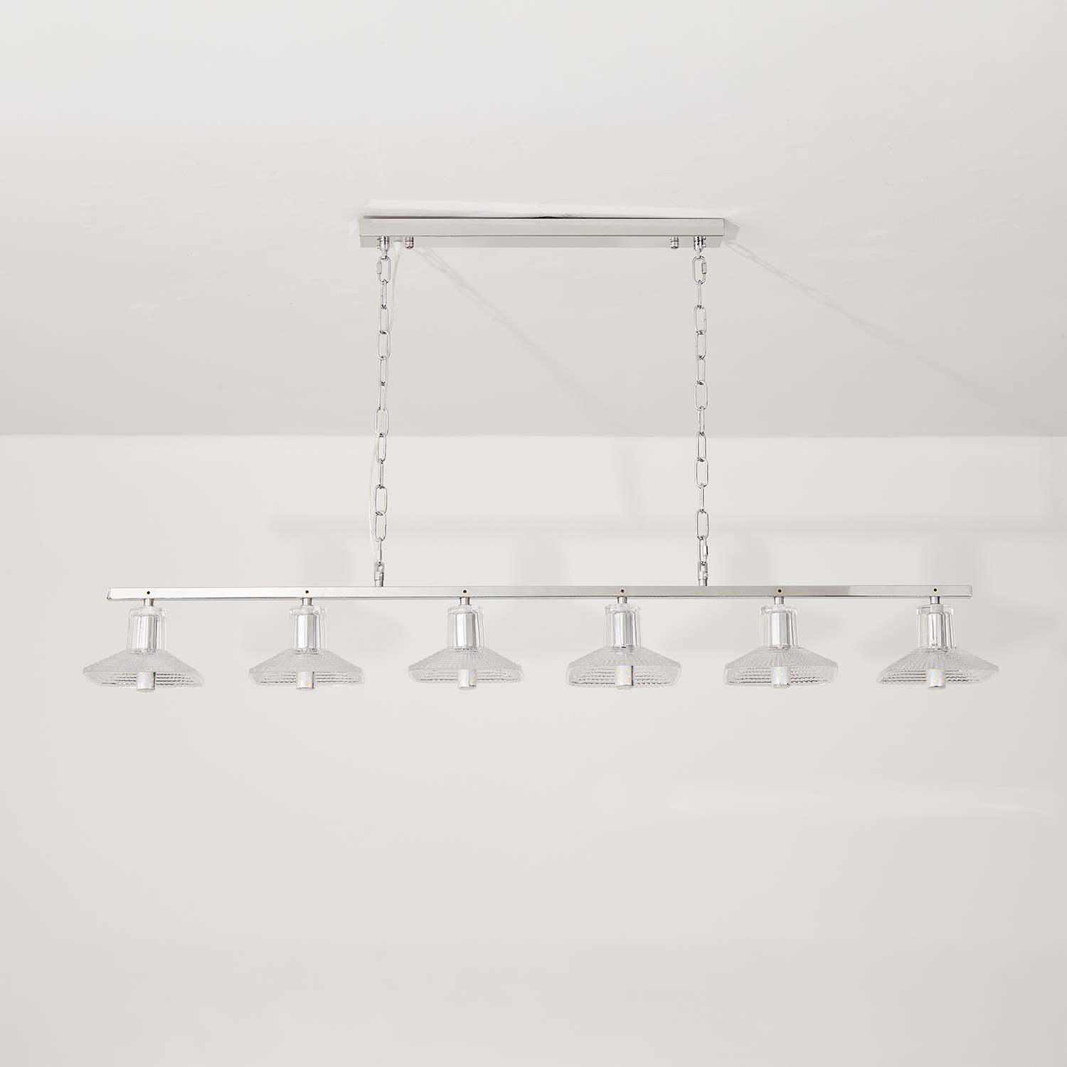 Clear Crystal Linear Pendant Light by Carl 1960s