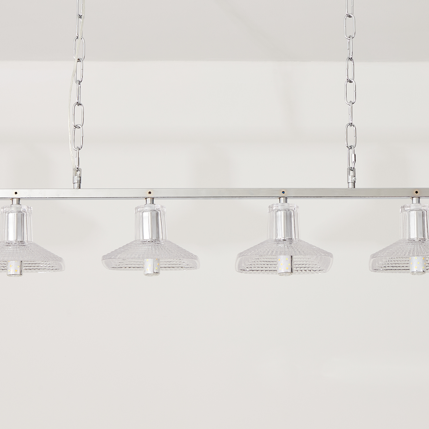 Clear Crystal Linear Pendant Light by Carl 1960s