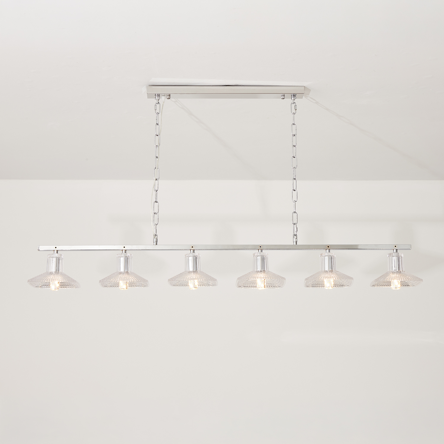 Clear Crystal Linear Pendant Light by Carl 1960s