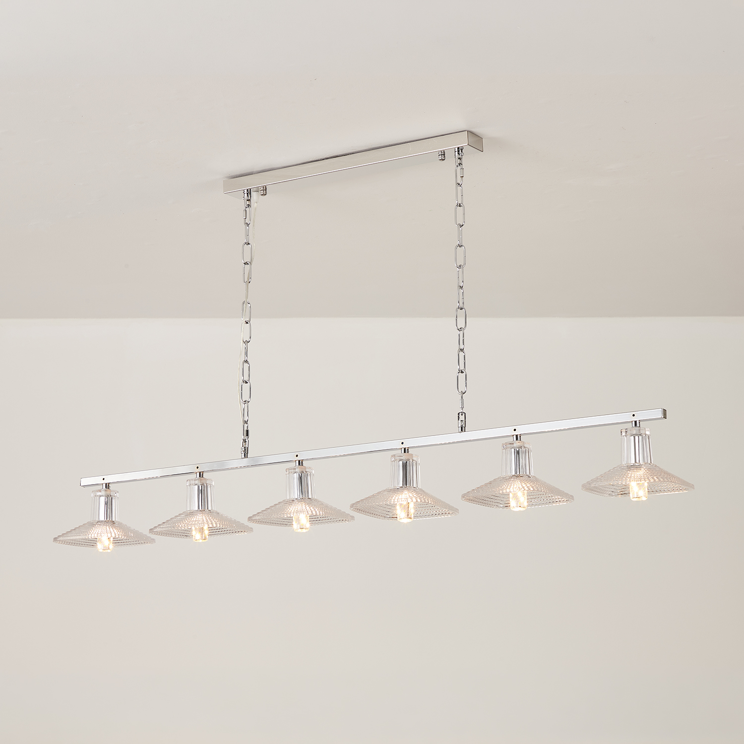 Clear Crystal Linear Pendant Light by Carl 1960s