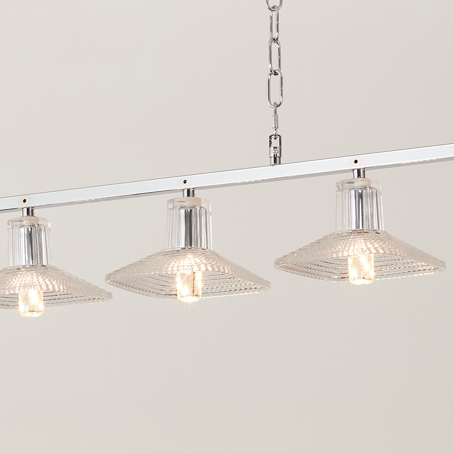 Clear Crystal Linear Pendant Light by Carl 1960s