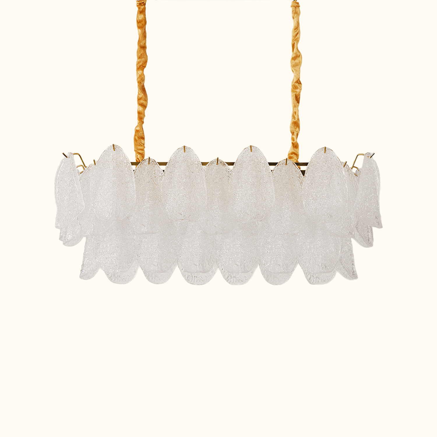 Clear Petal Glass Linear Pendant
