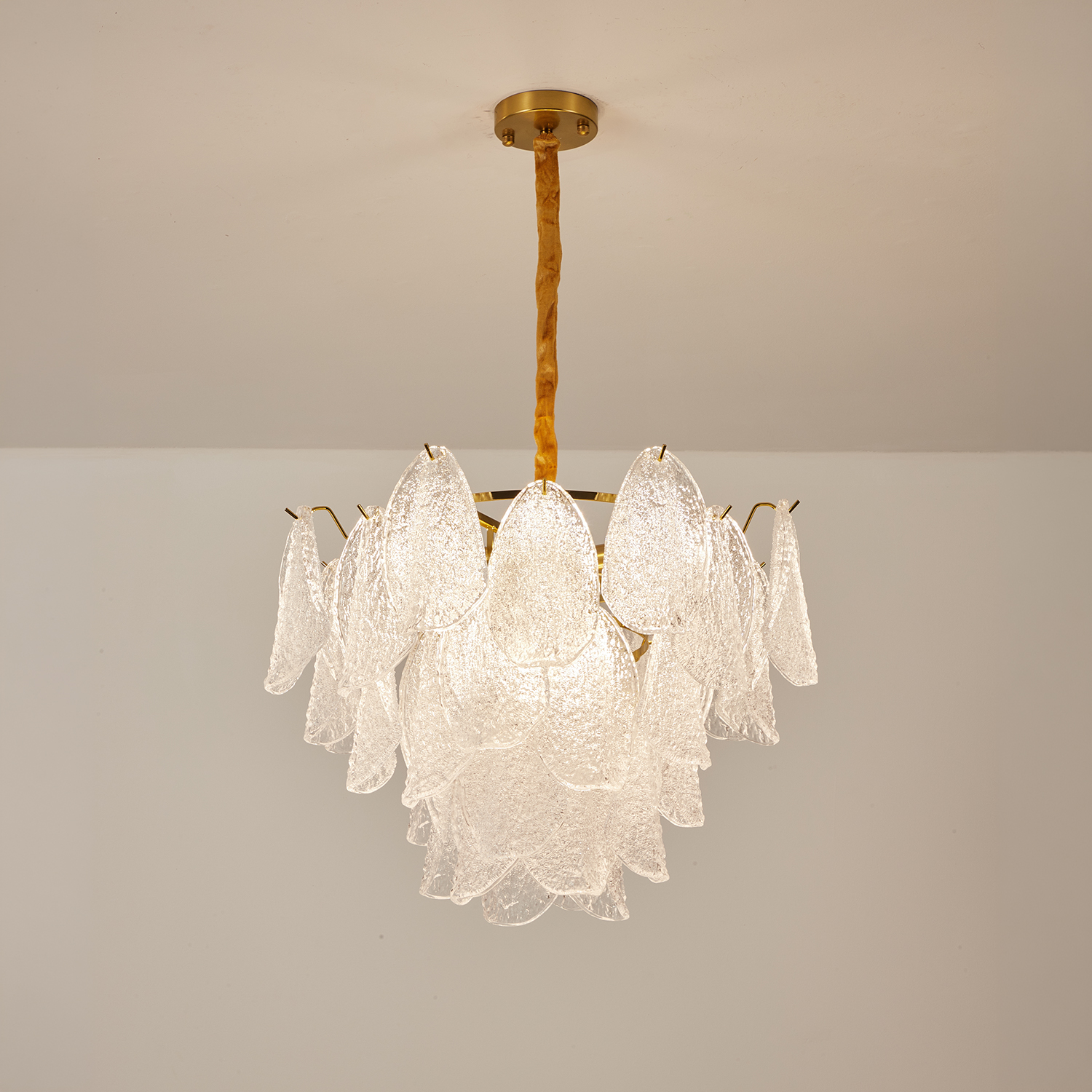 Clear Petal Glass Pendant