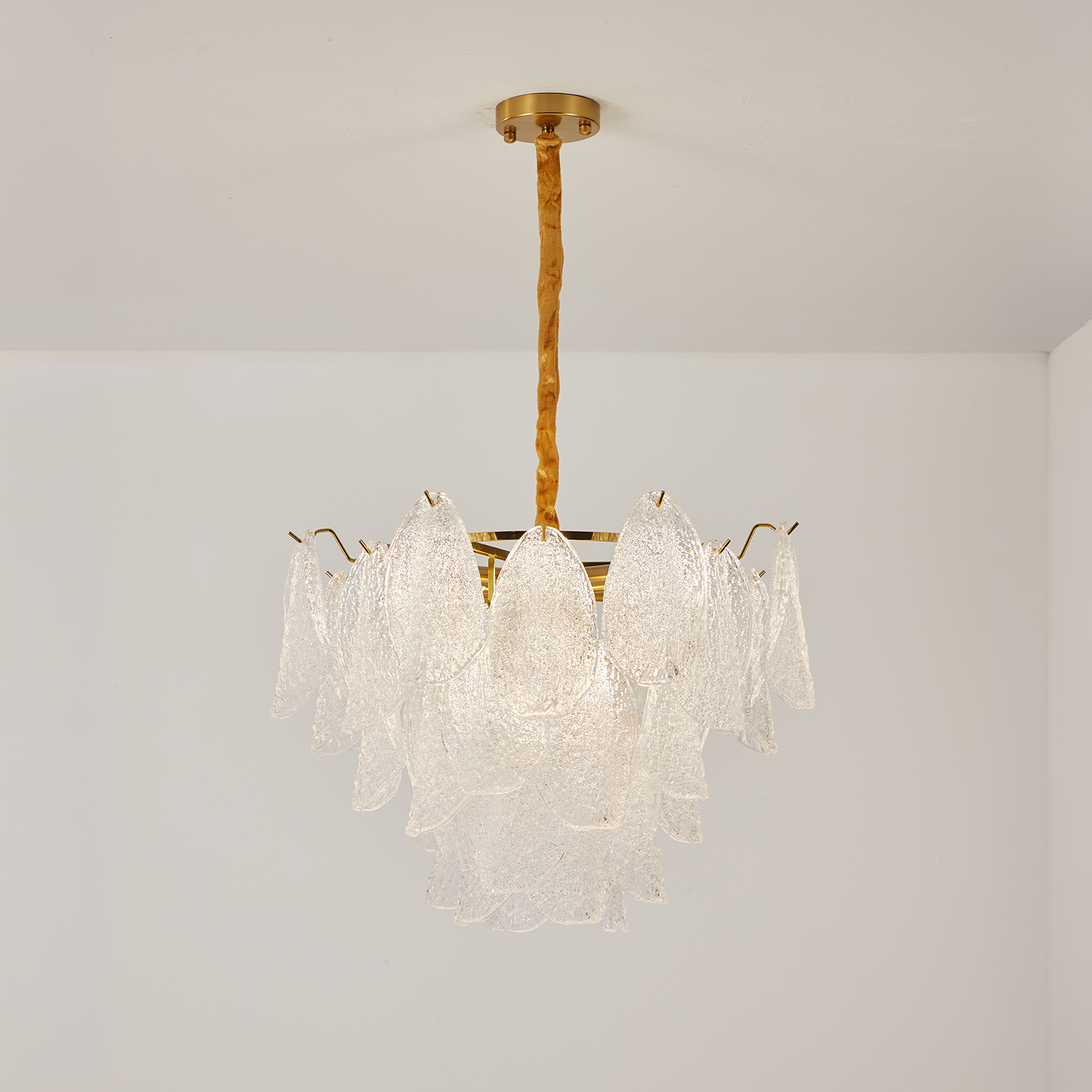 Clear Petal Glass Pendant