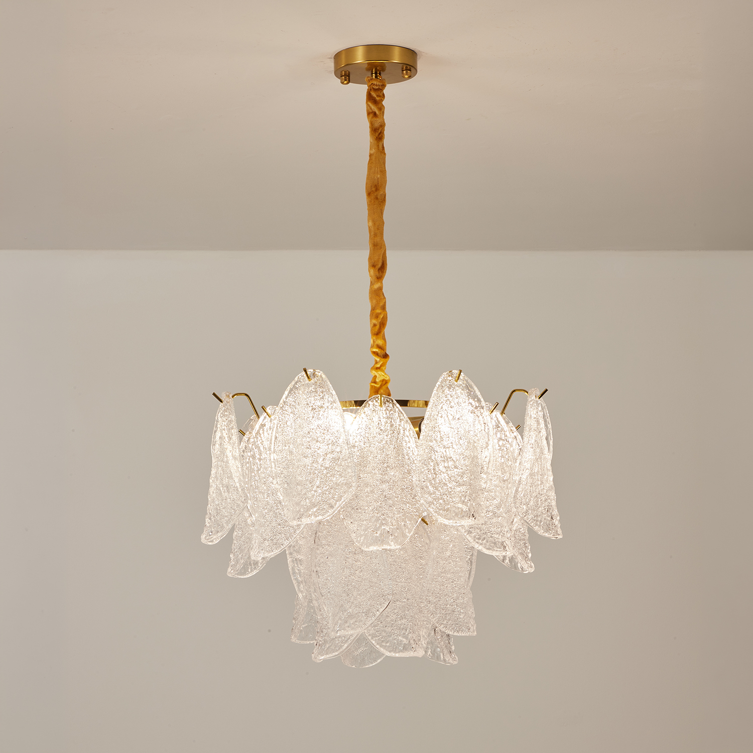 Clear Petal Glass Pendant