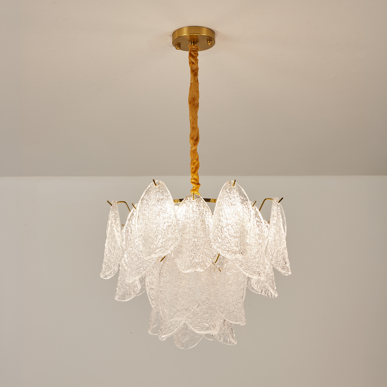 Clear Petal Glass Pendant