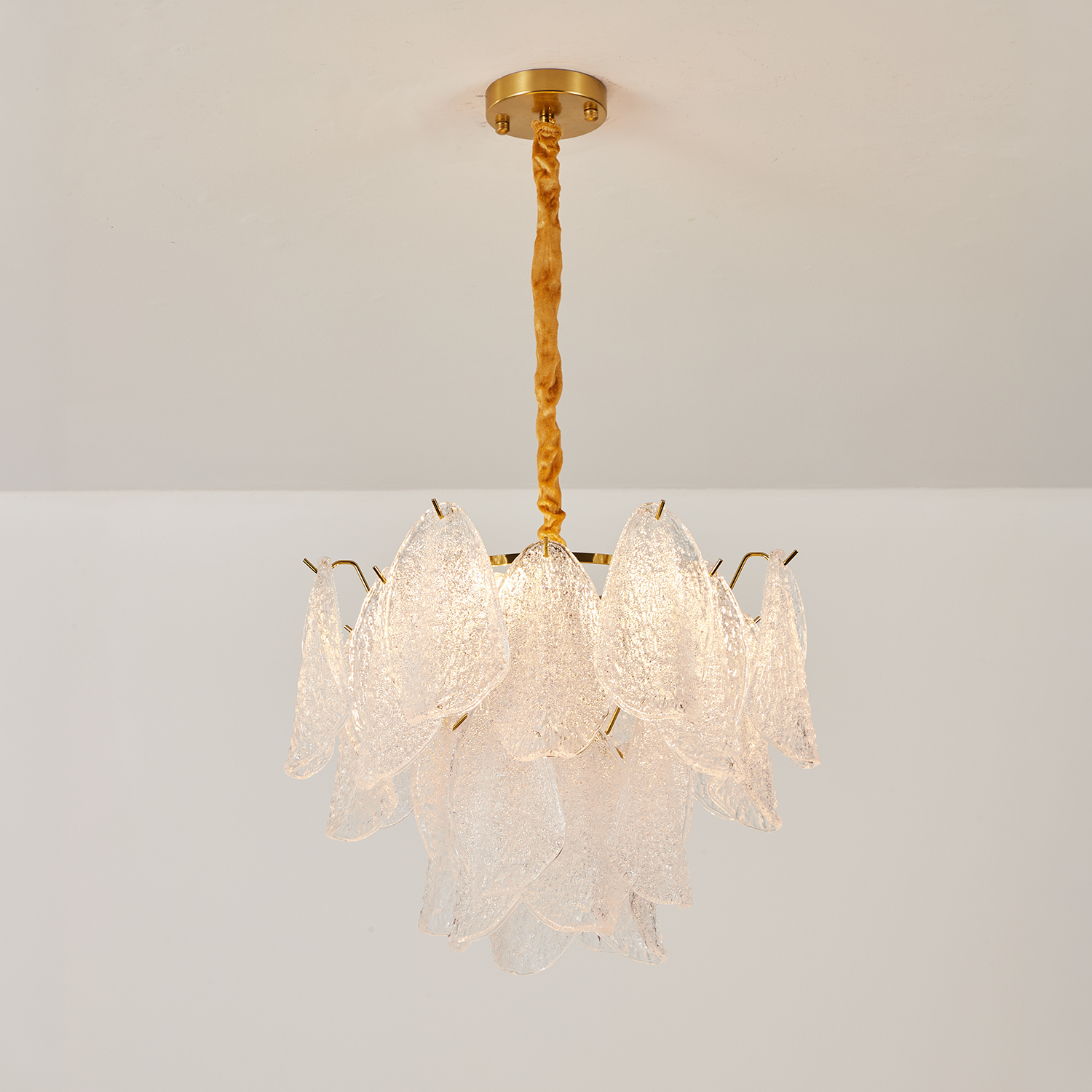 Clear Petal Glass Pendant