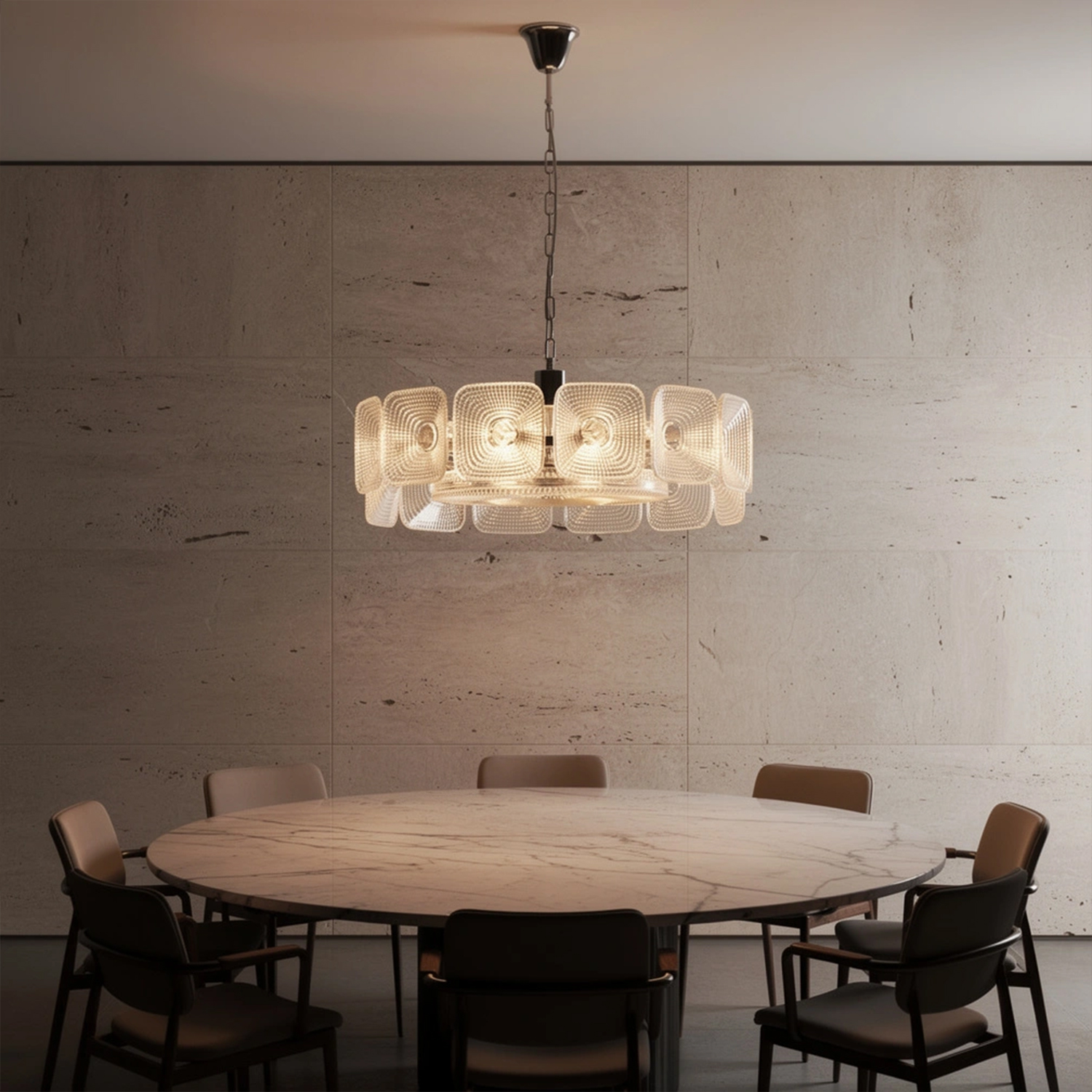 Clear and Green Crystal Pendant Light by Carl 1960s