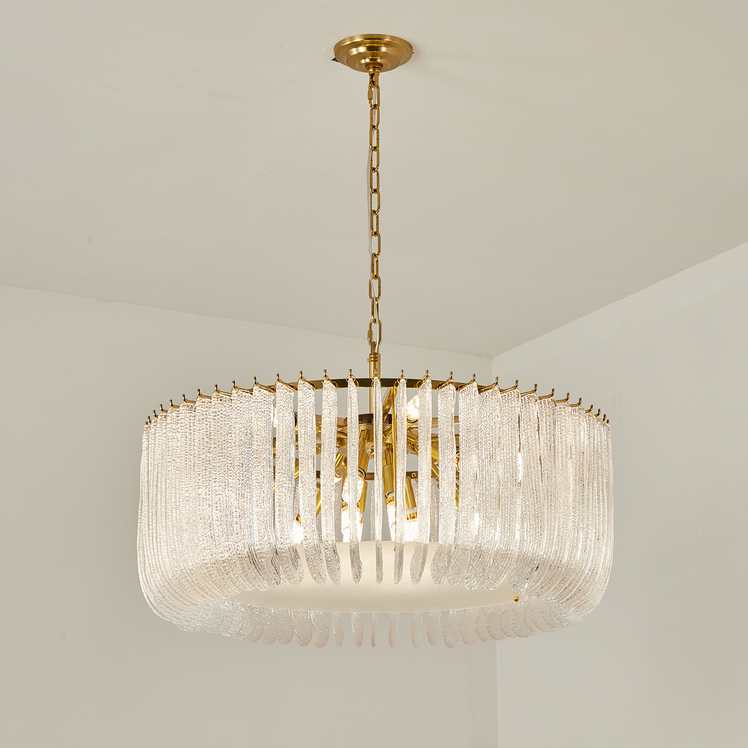 Contemporary Murano Style Glass Chandelier