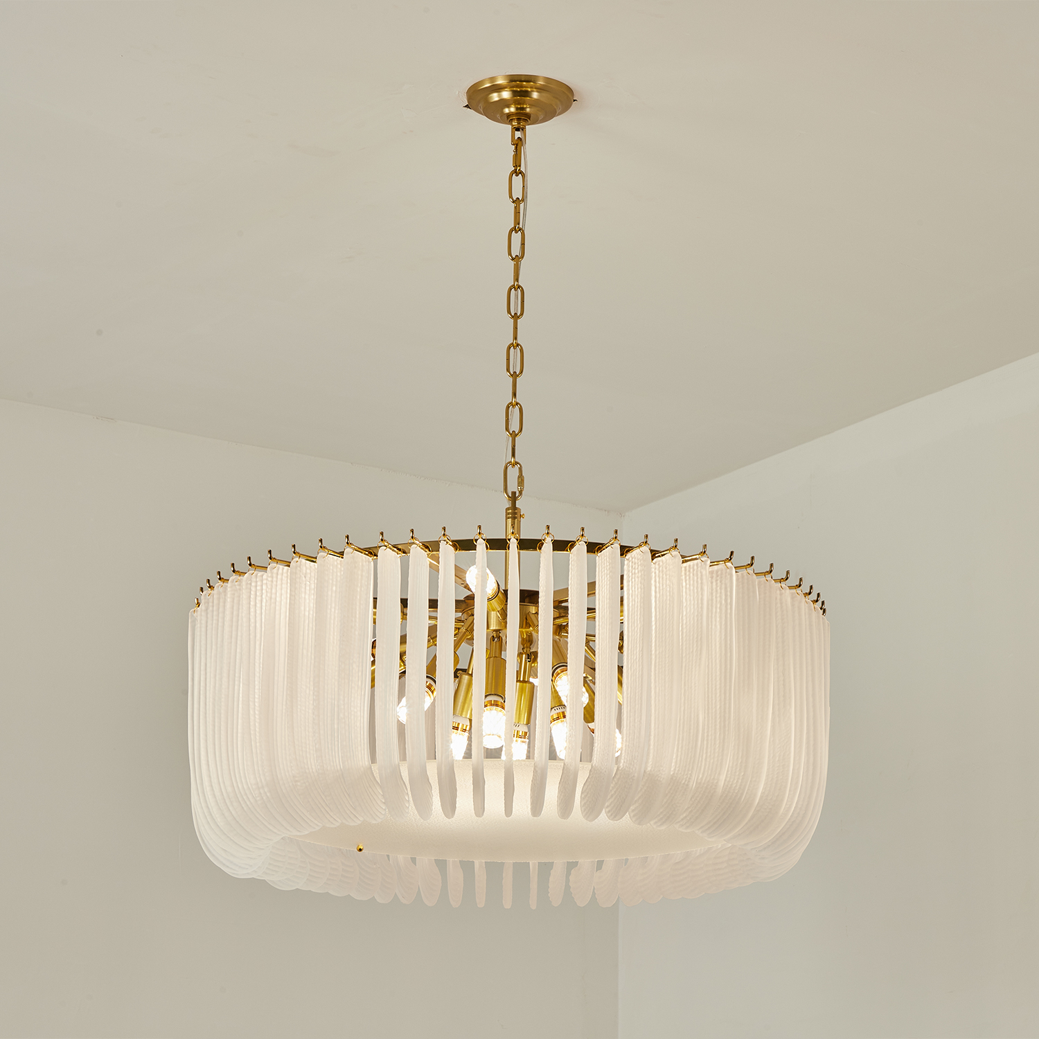 Contemporary Murano Style Glass Chandelier