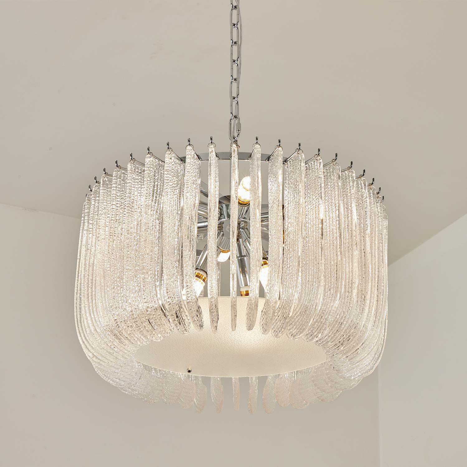 Contemporary Murano Style Glass Chandelier