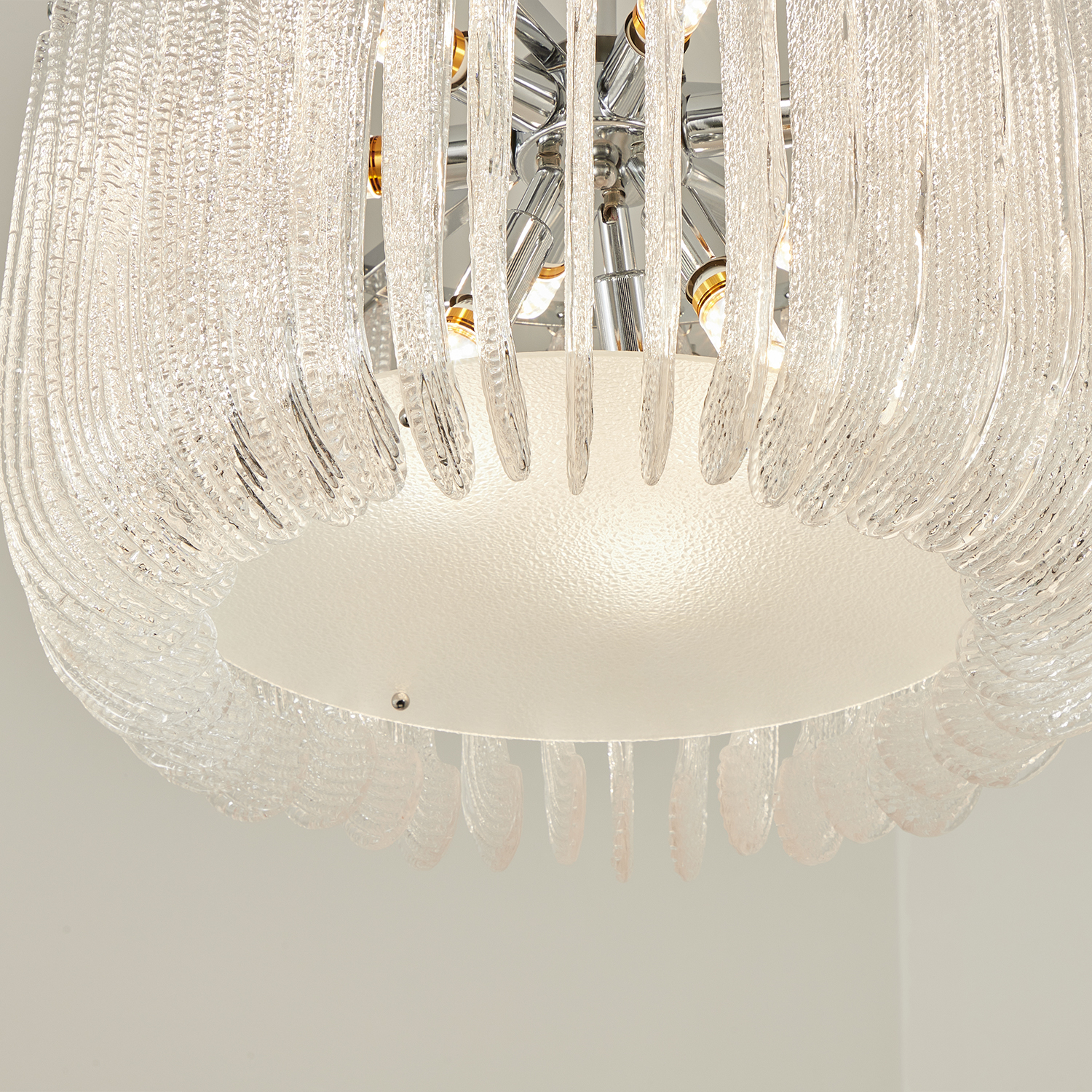 Contemporary Murano Style Glass Chandelier